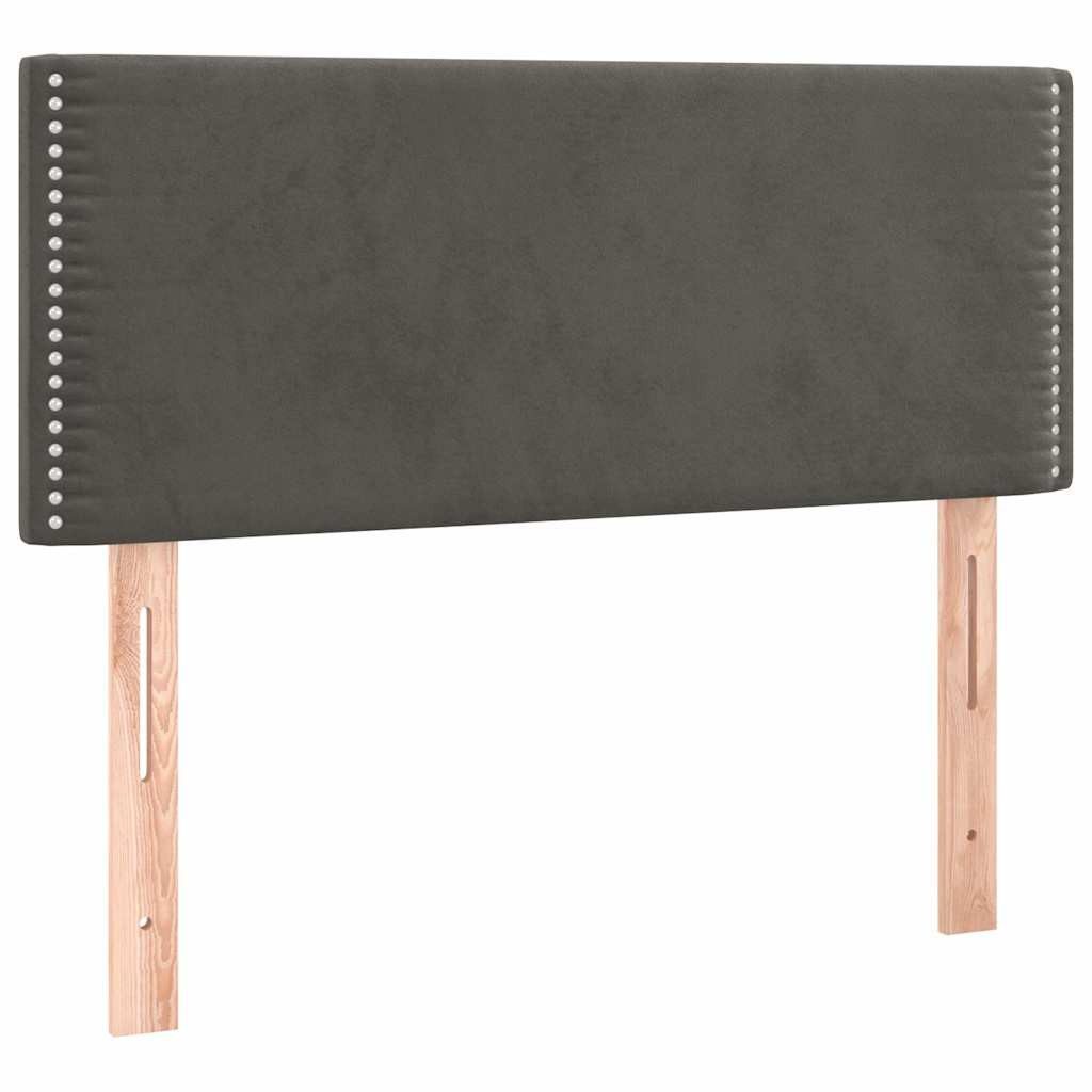 vidaXL Bett Kopfteil Dunkelgrau 100x5x78/88 cm Samt (1-tlg)