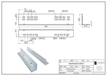 SO-TECH® Montagezubehör Montagewinkel 305 - 711 mm KW1-250-H76 von JUNKER