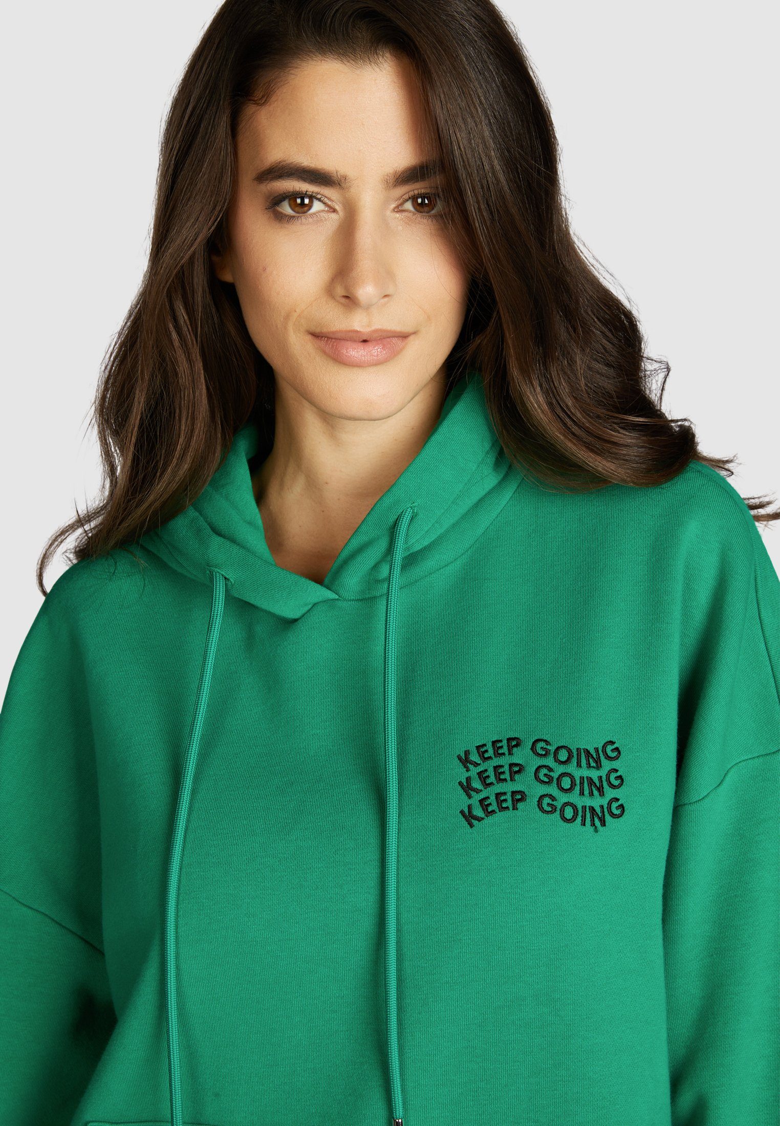 MARC AUREL Sweatshirt mit Print Going" "Keep green varied
