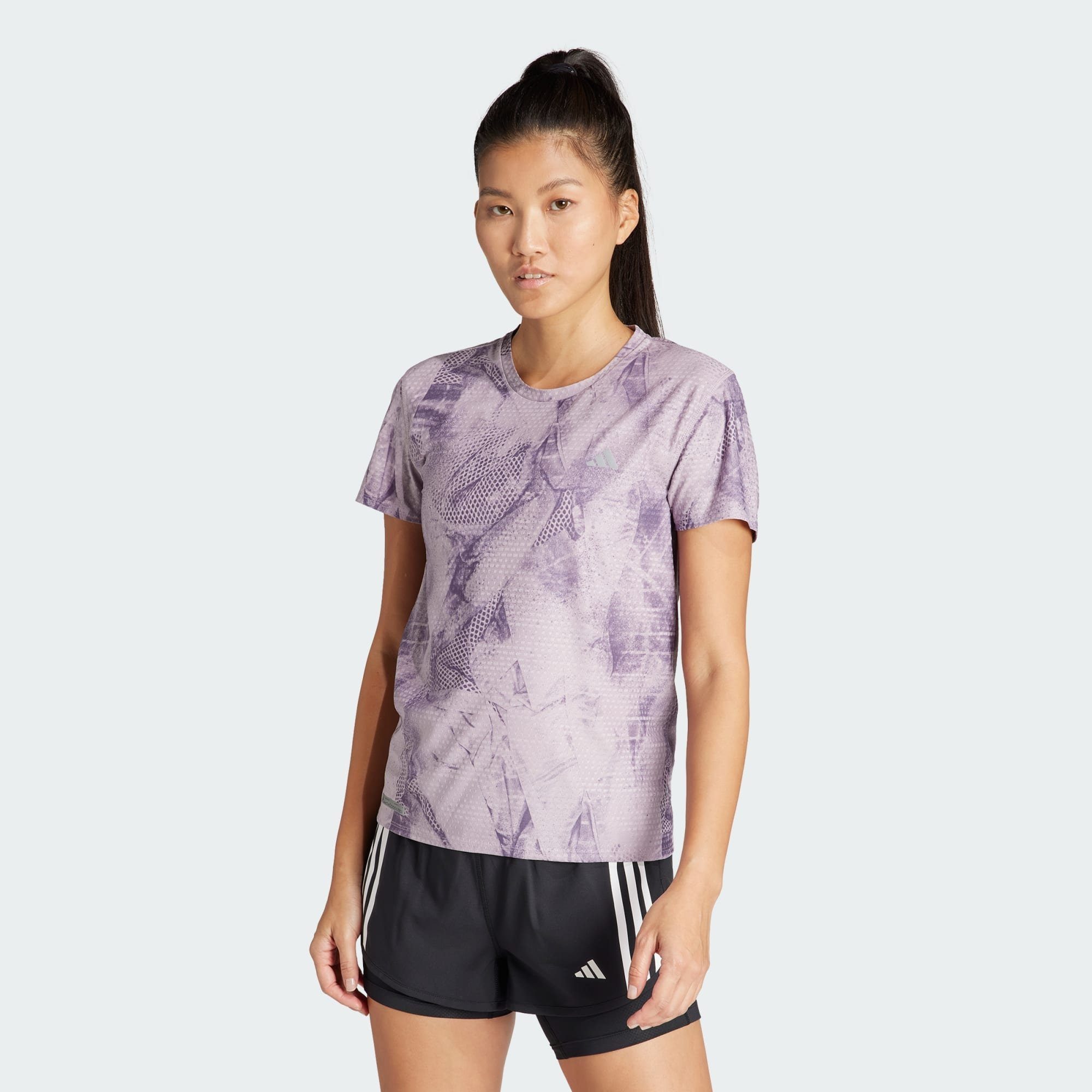 ALLOVER Purple Preloved Laufshirt ULTIMATEADIDAS Ash Performance PRINT / adidas Fig TEE