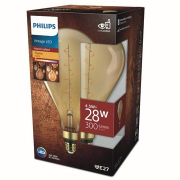 Philips LED-Leuchtmittel LED Lampe ersetzt 25W, E27 Birne A160, gold, warmweiß, 300 Lumen, n.v, warmweiss