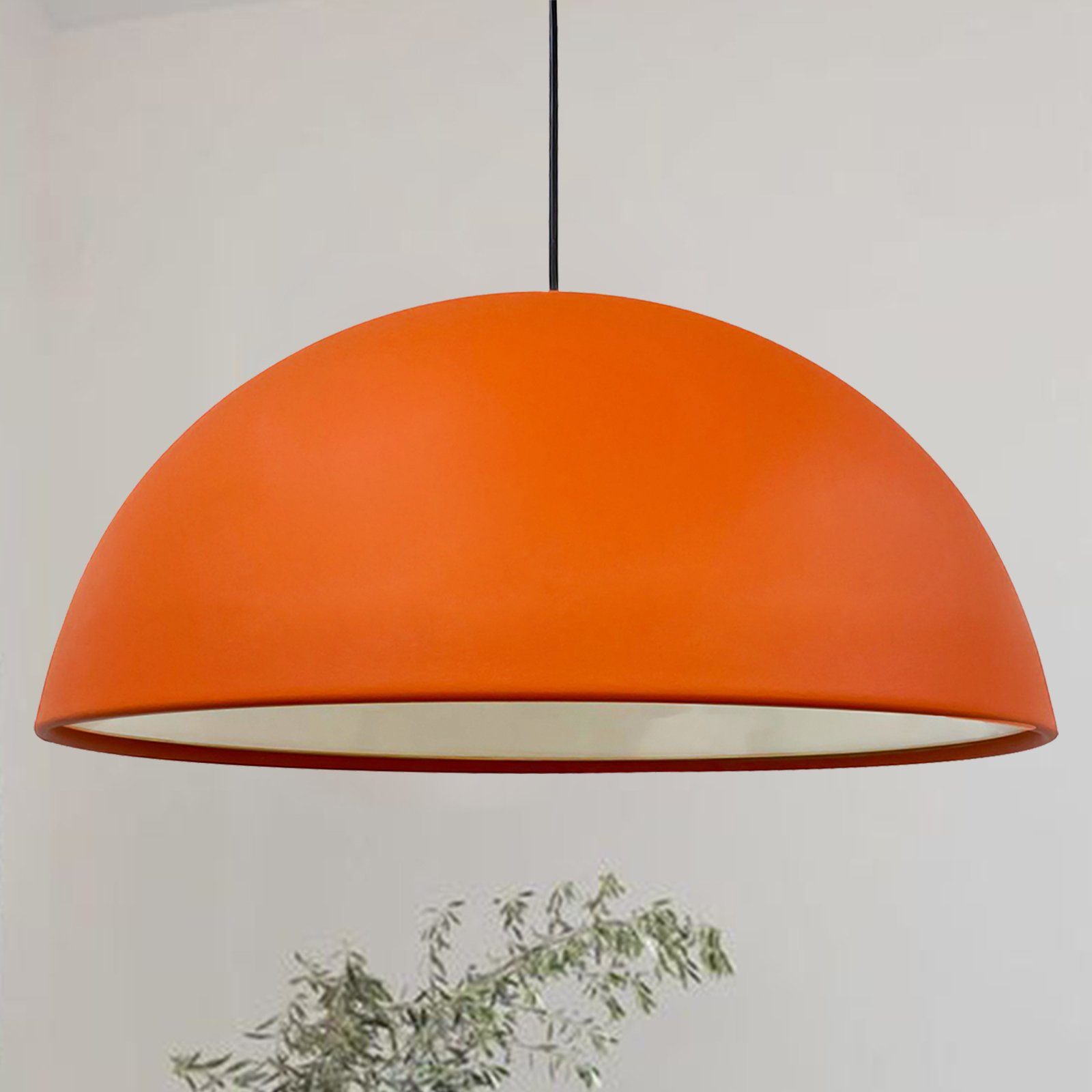 Lampe, Modern Leuchtmittel Orange ohne Hängelampe Lipeo Bamyum I cm Ø50 Bamyum Groß I Pendelleuchte Pendelleuchte