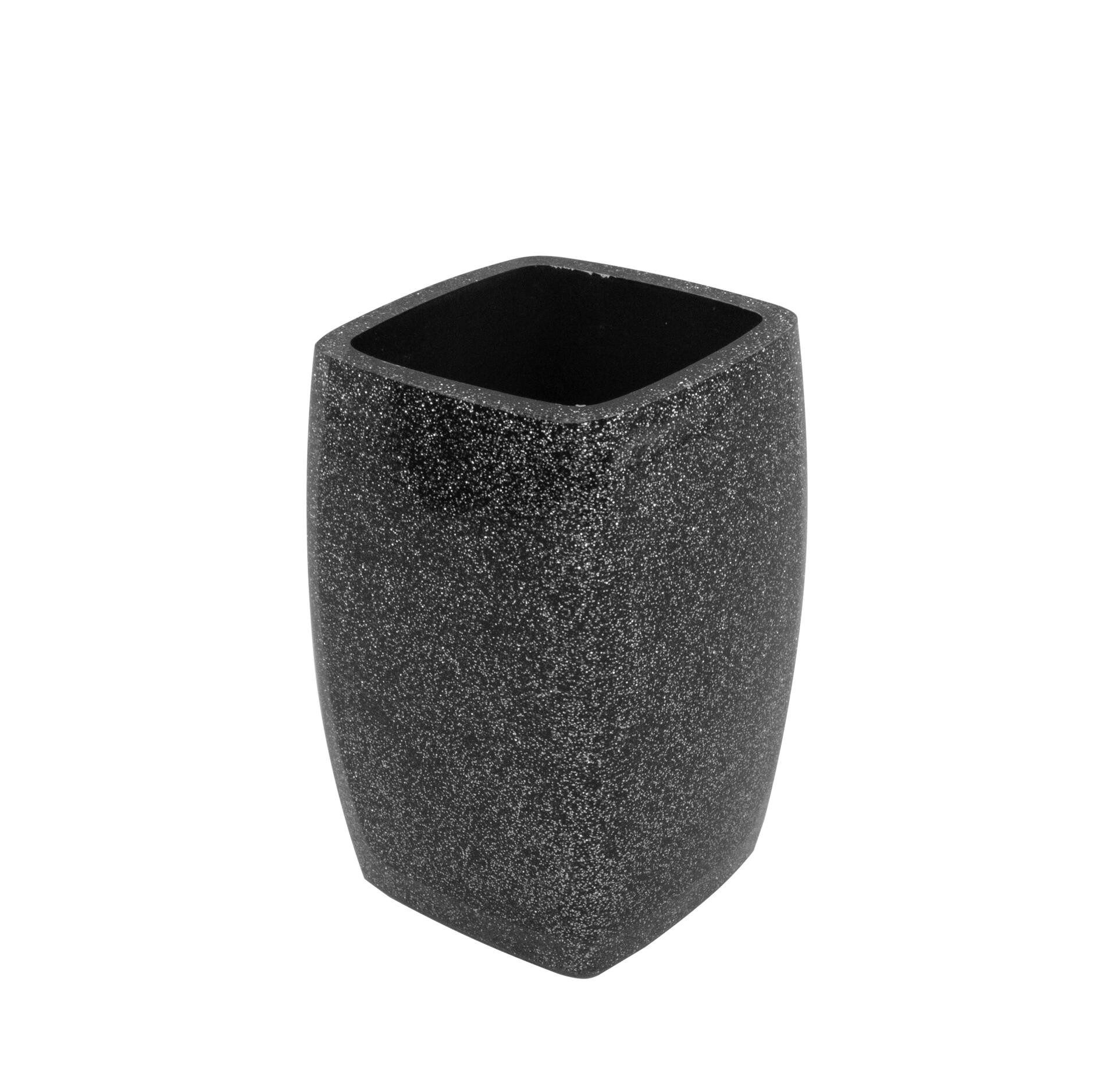 Ridder Badaccessoire-Set Aufbewahrungsbecher Dina schwarz