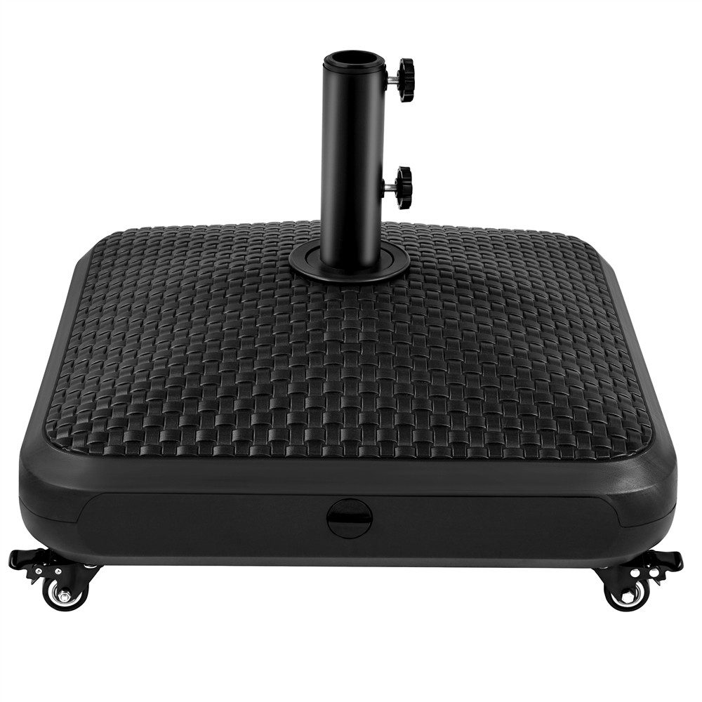 Yaheetech Schirmständer Befüllbare Schirmbasis mit Feststellbaren 360°-Rollen, Sonnenschirmfuß mit Halterung für Schirmstange von ø38 & 48 mm