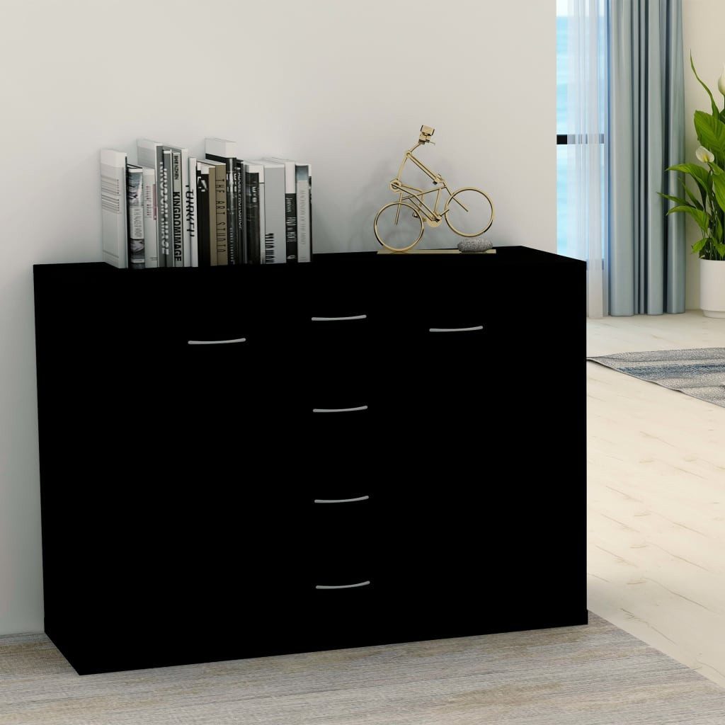 DOTMALL Seitenschrank Sideboard Schwarz 88x30x65 cm günstig online kaufen