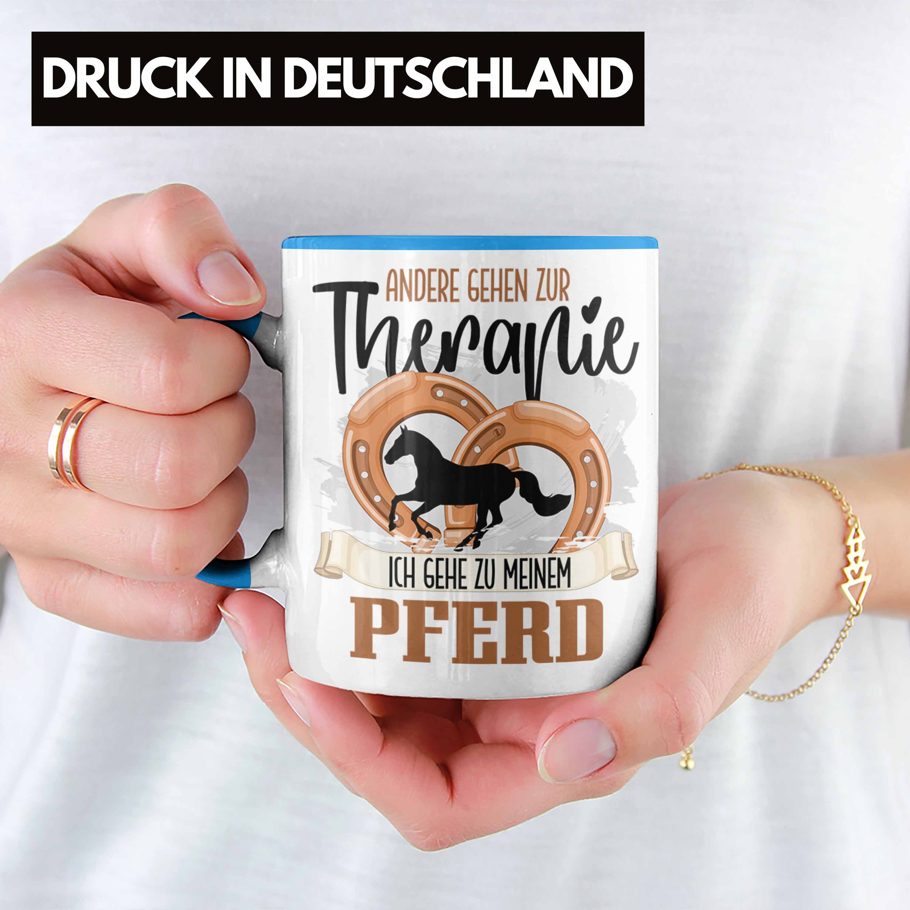 Trendation Tasse Reiterin Trendation Lustiger Geschenk Tasse - Andere Pferde Spruch Blau für