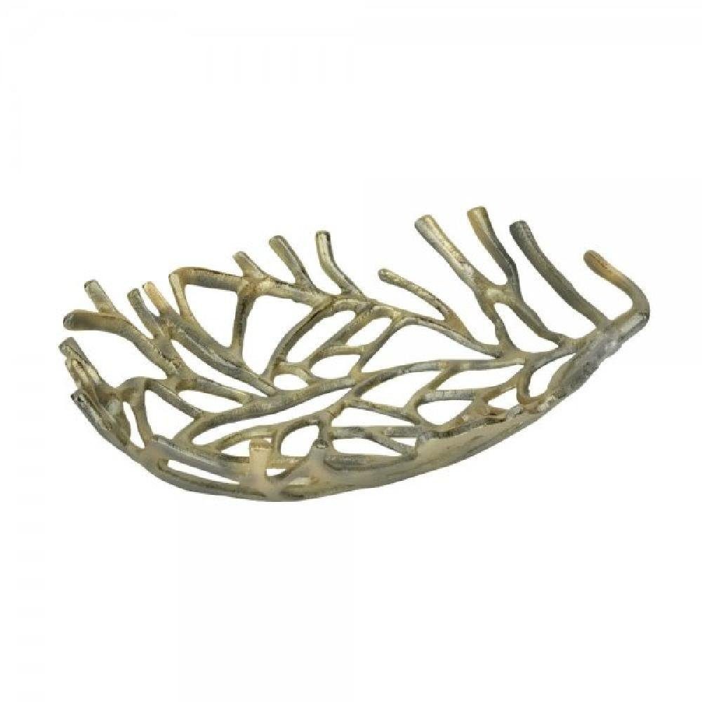 Servierschale Schale Aluminium Antik Gold (40cm)