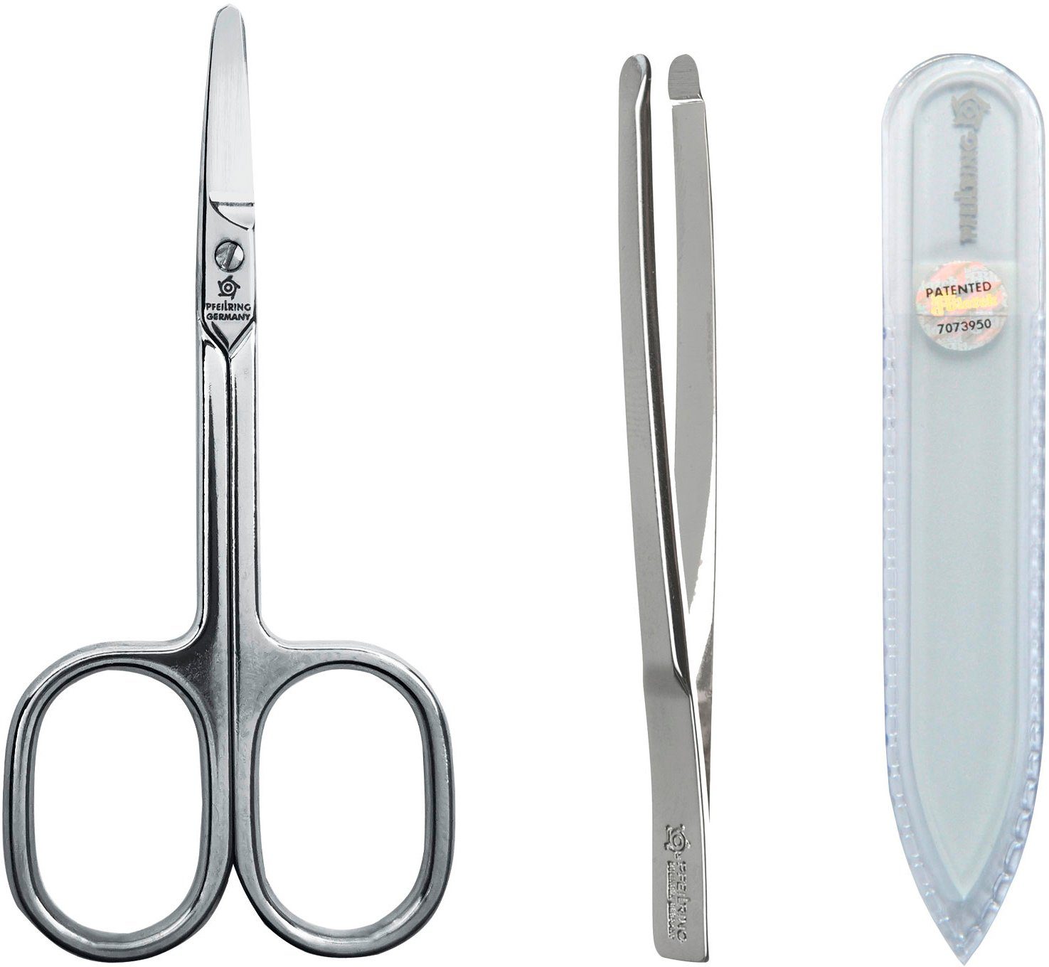 PFEILRING Maniküre-Etui, 3 tlg., für Babys mit abgerundeter Spitze