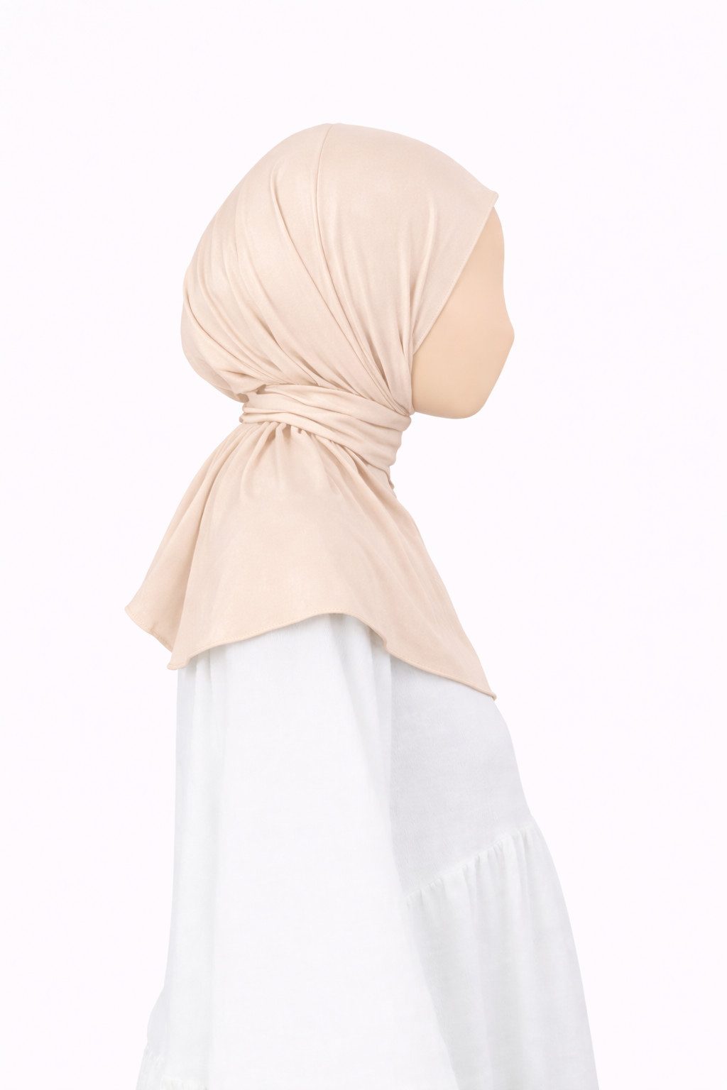 Aymasal Hijab Sofort-Jersey-Hijab (Einzelartikel, 1x Sofort-Hijab) Sofort-Hijab, Mit knöpfen an der Hinterseite