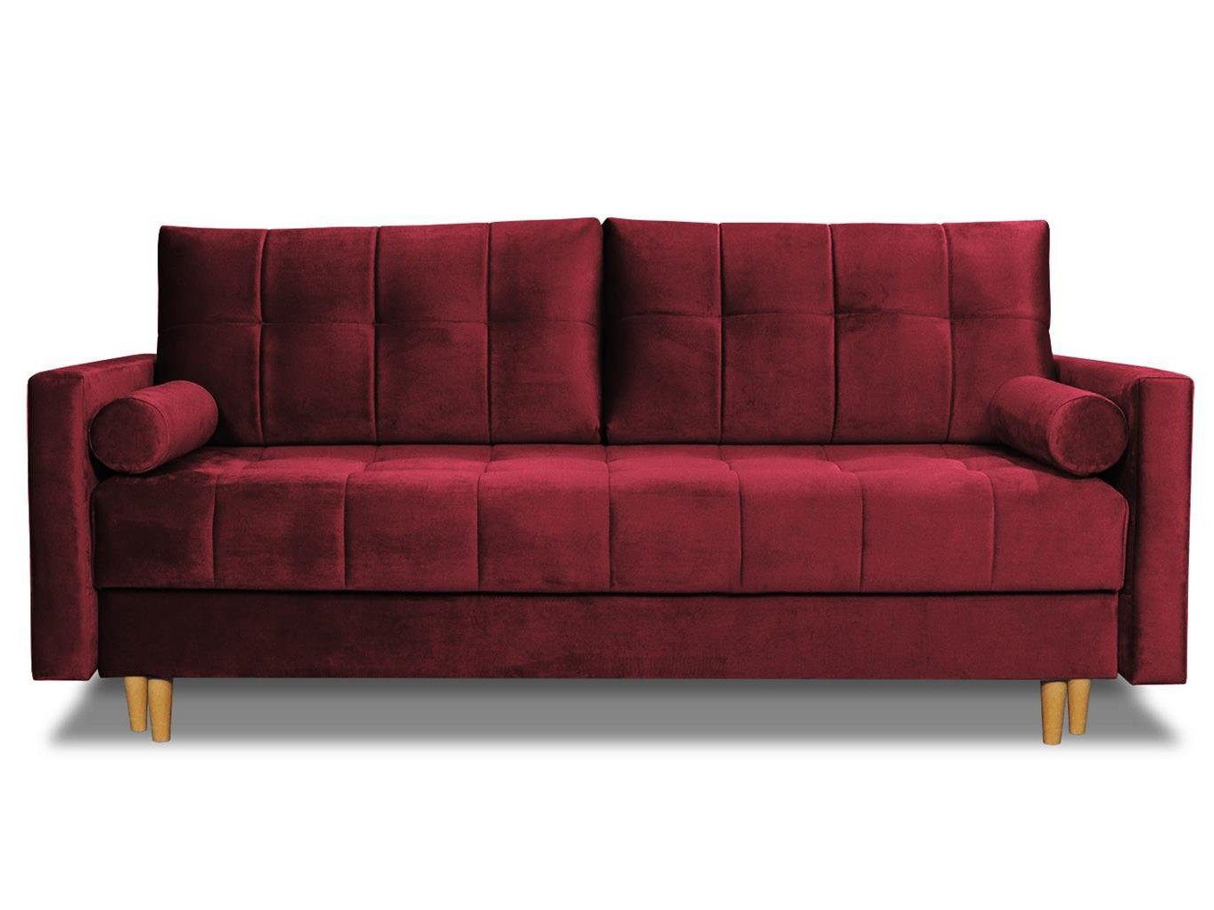 Beautysofa Schlafsofa Randvi, Couch im skandinavisches Stil, Polstersofa, mit Bettfunktion und Bettkasten