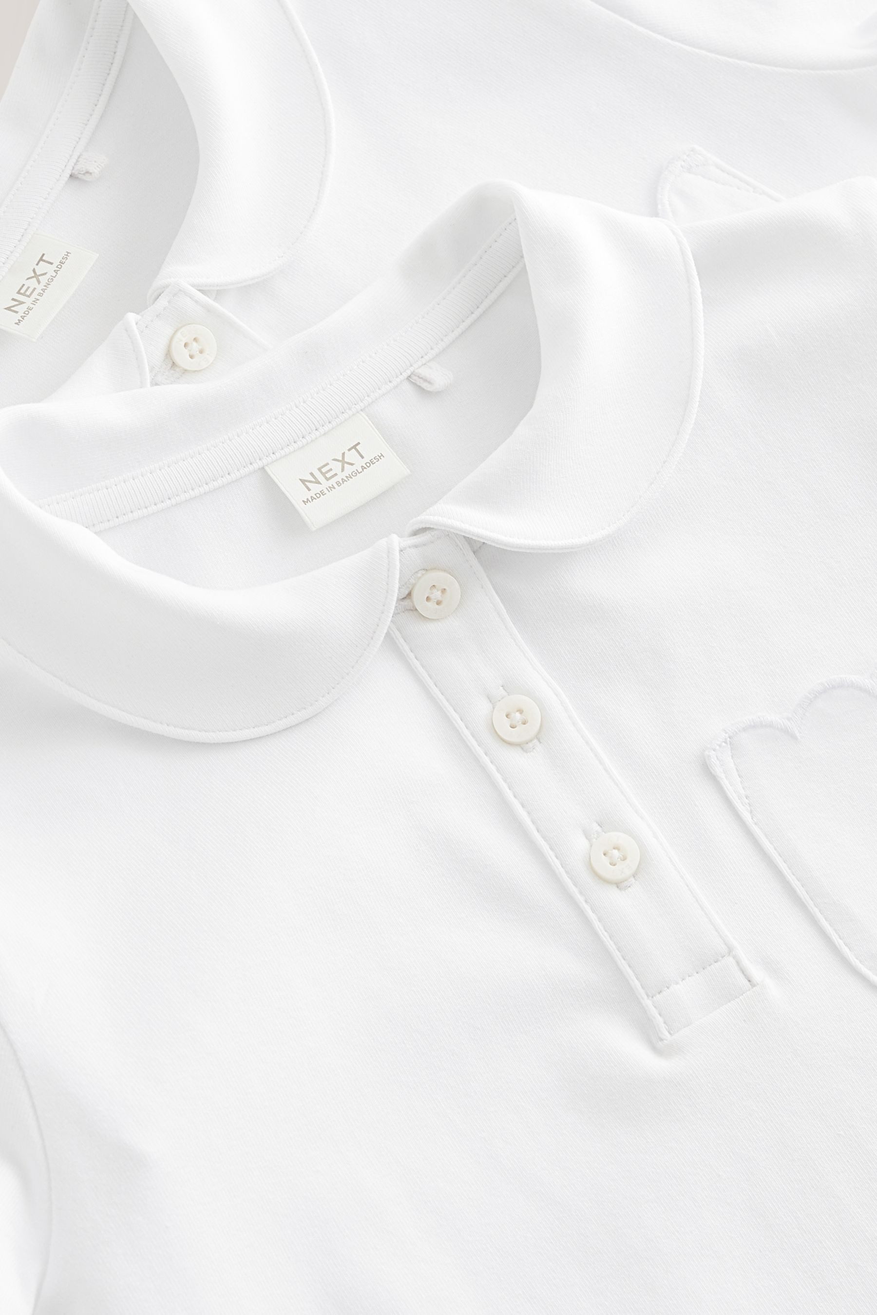 Next Poloshirt Jersey-Poloshirts mit Bogenkantendesign, 2er-Pack (2-tlg)