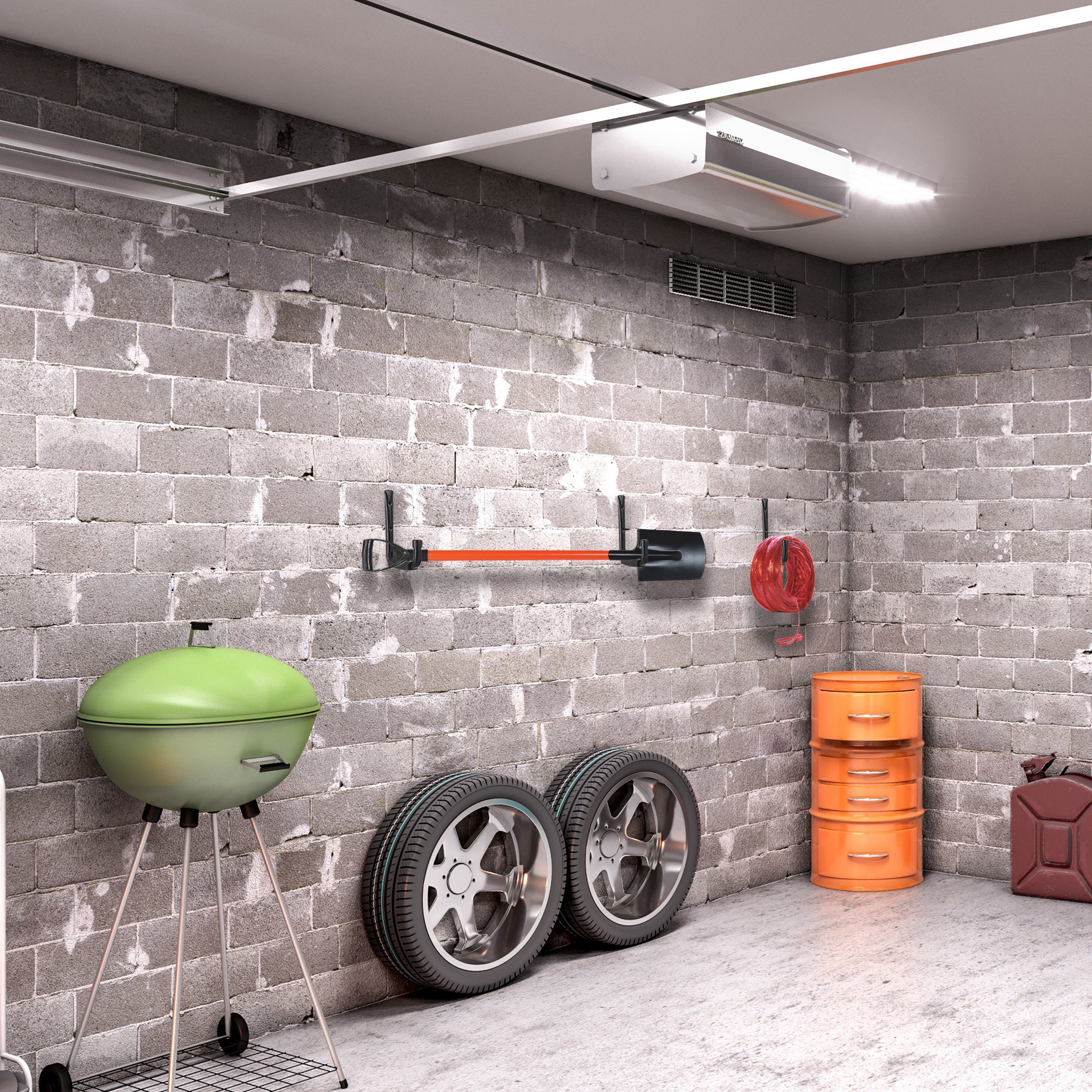 relaxdays Wandhaken Garage 6er Set