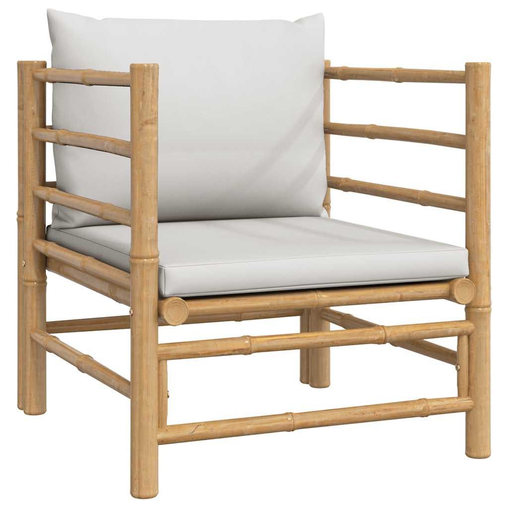 vidaXL Sofaelement Gartensessel mit Hellgrauen Kissen günstig online kaufen