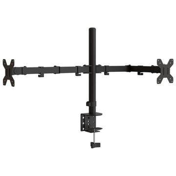 vidaXL Tischhalterung für 2 Monitore Schwarz Stahl VESA 75/100 mm TV-Wandhalterung
