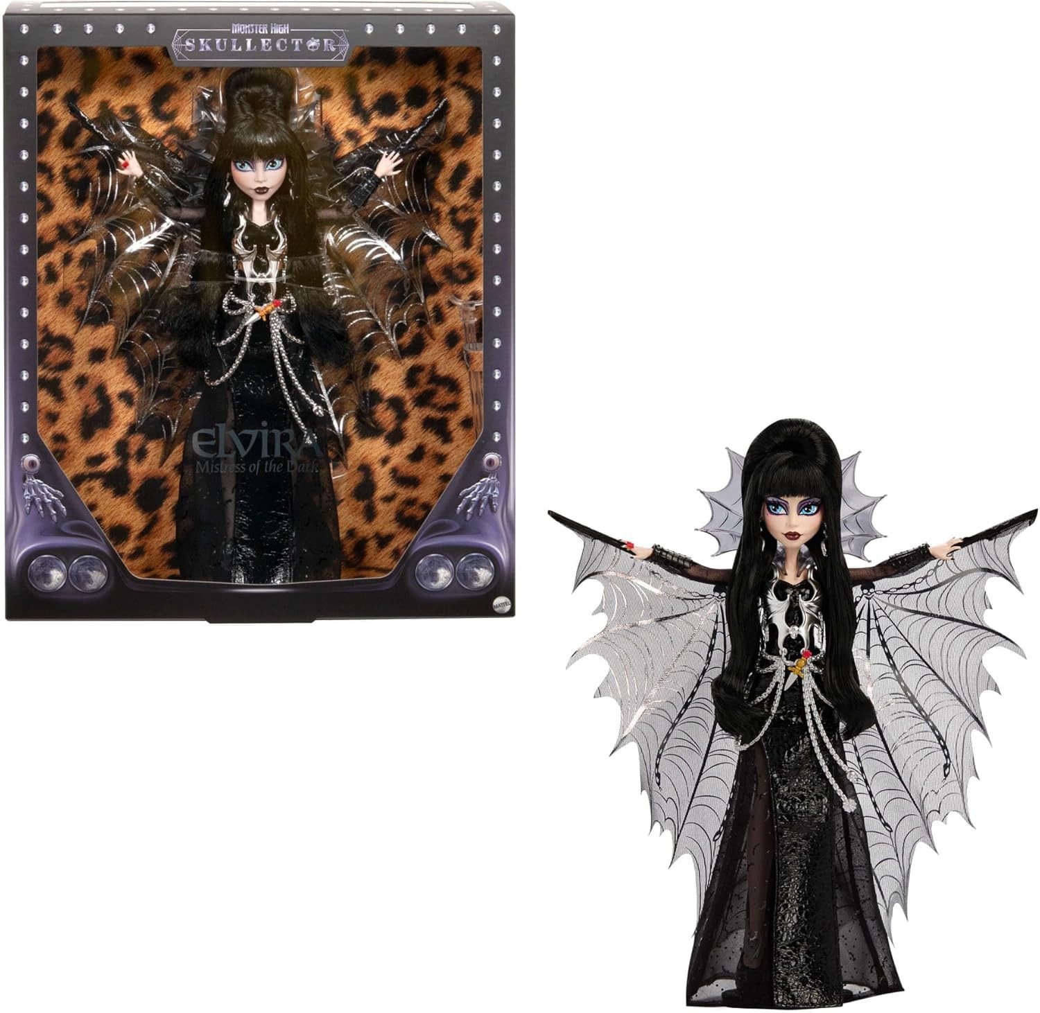 Mattel® Biegepuppe Monster High-Puppe Elvira Herrin der dunklen Magie + Zubehör HYV99 4+