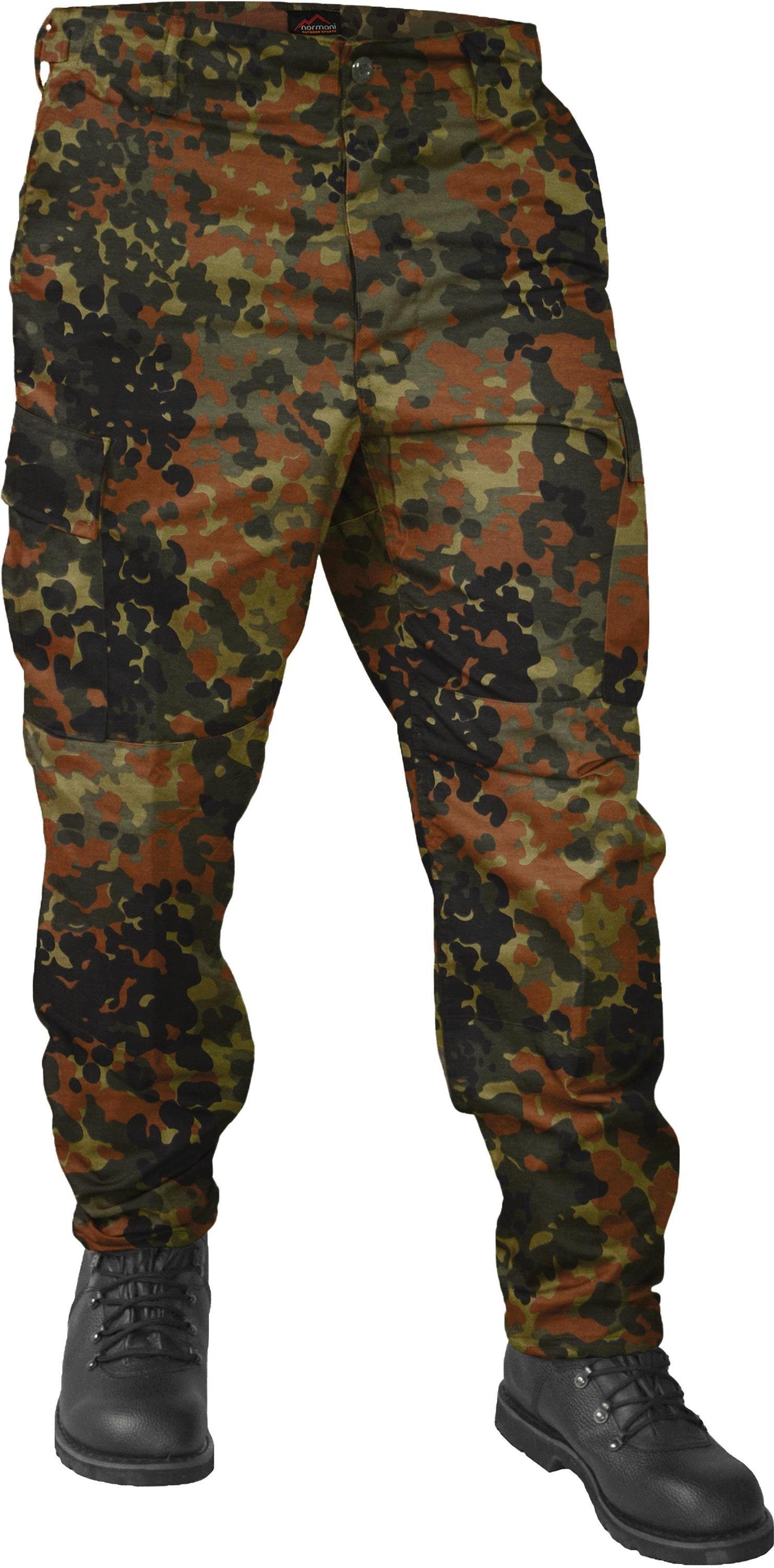 Feldhose Rangerhose Freizeithose Cargohose Outdoorhose BDU BDU US Trooper Outdoorhose Flecktarn Herren normani