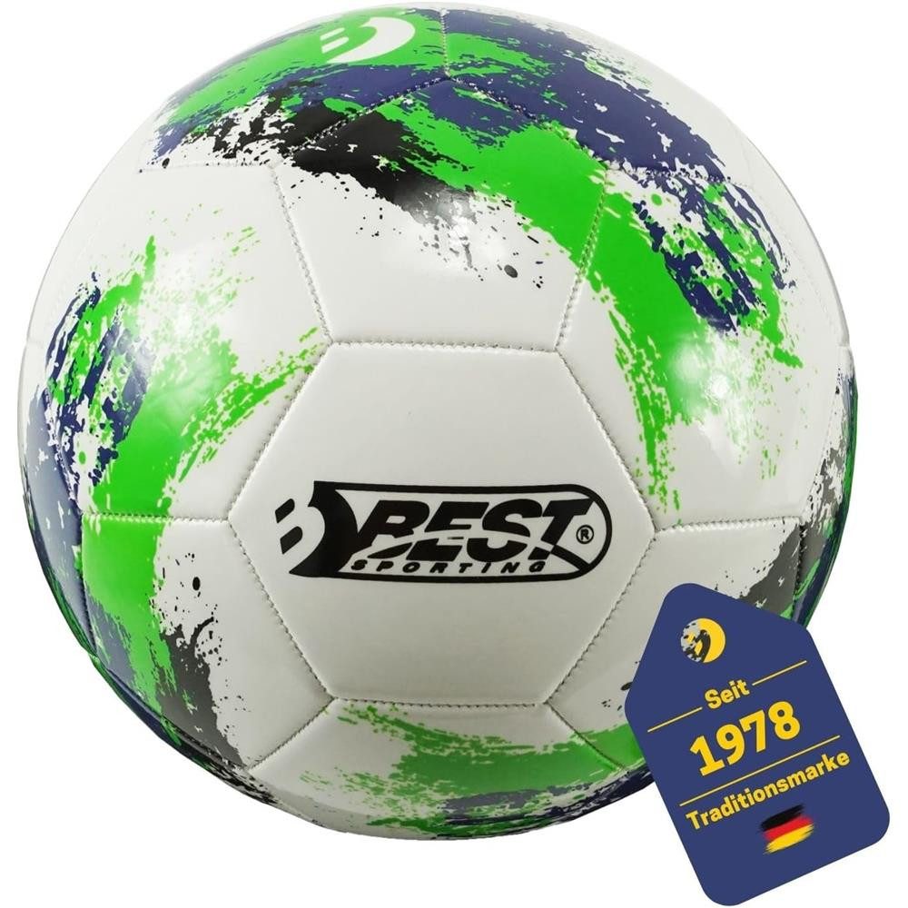 Best Sporting Fußball Valencia Kinderfußball Größe 5 mit Allwetterbeschichtung, Maschinengenäht, abriebfest, Gummiblase, ungepumpt geliefert