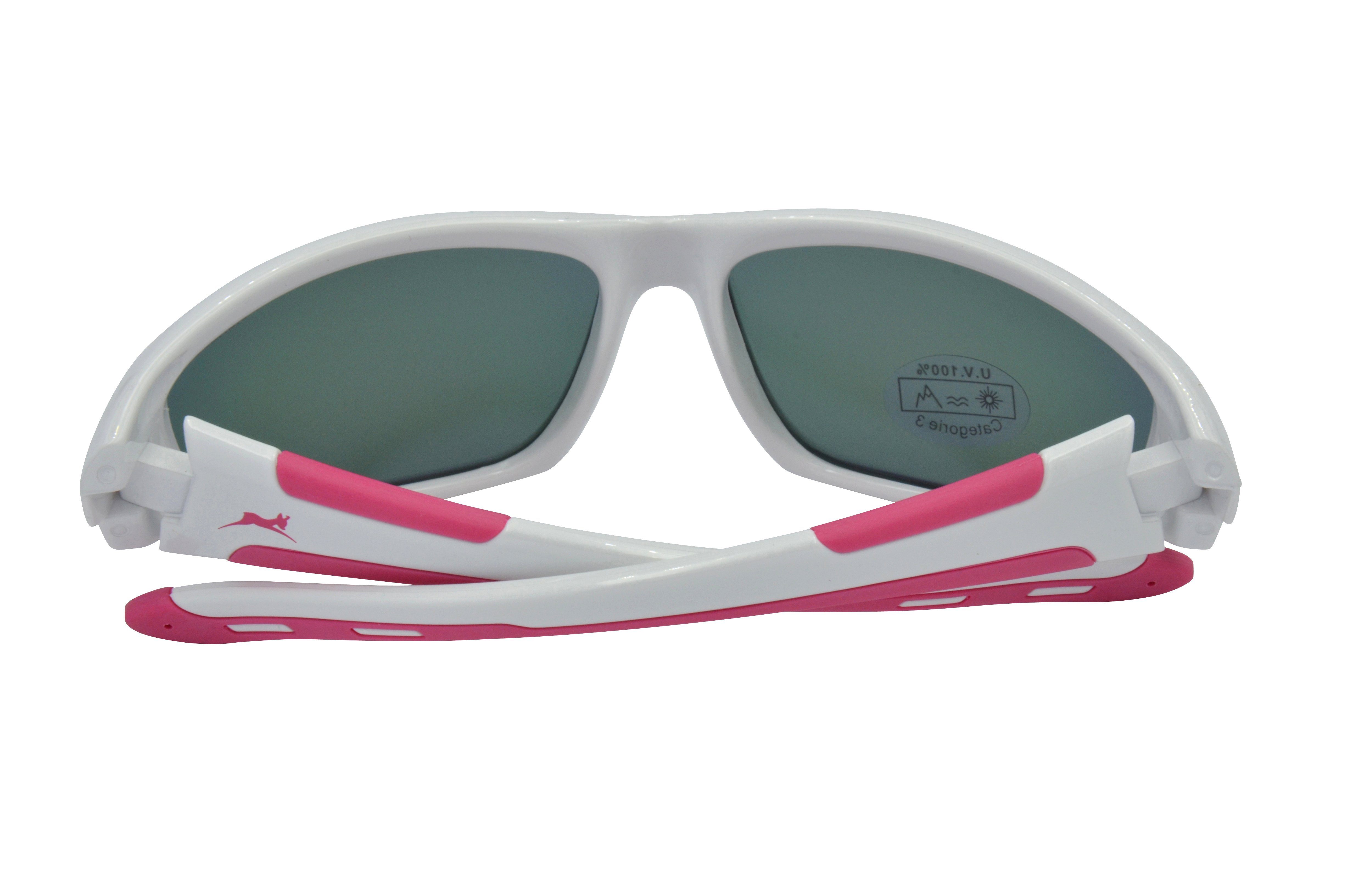 Gamswild Sonnenbrille UV400 GAMSKIDS Jugendbrille 5-12 Jahre Kinderbrille Mädchen Jungen kids Modell WJ5821 in beere, blau, weiß, schwarz-grün, rot-grau