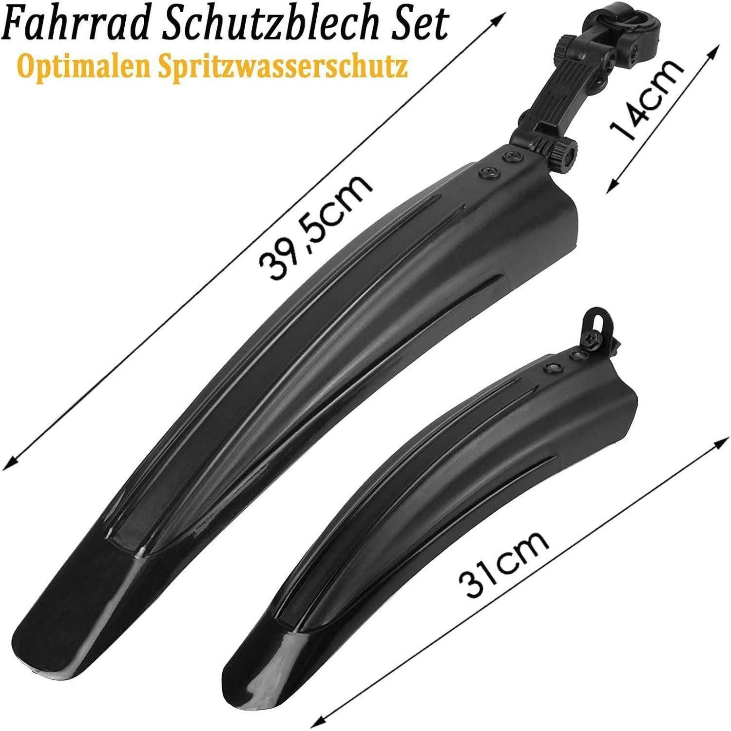 LuxusKollektion Schutzblech Schutzblech Spritzschutz Verstellbar MTB 20 26 Zoll Schwarz