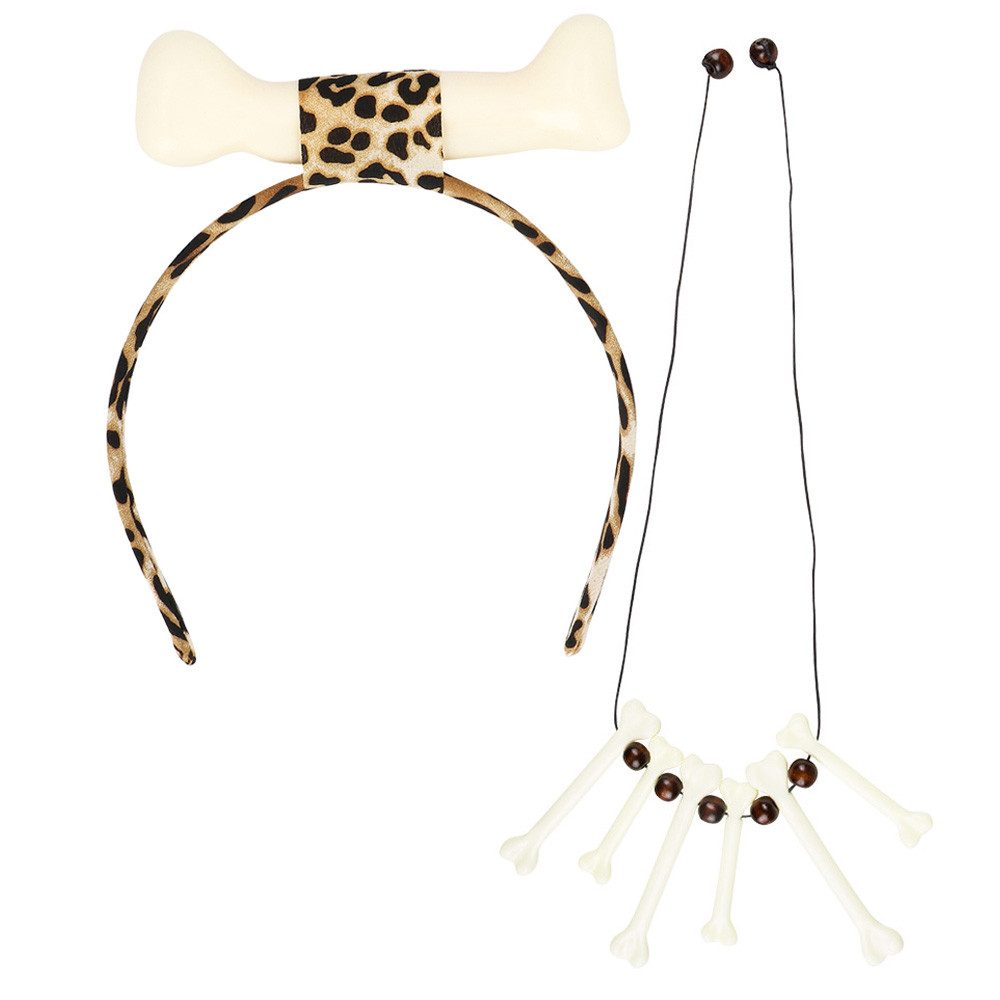 Goldschmidt Trachten Kostüm Steinzeit Accessoires Set Knochen