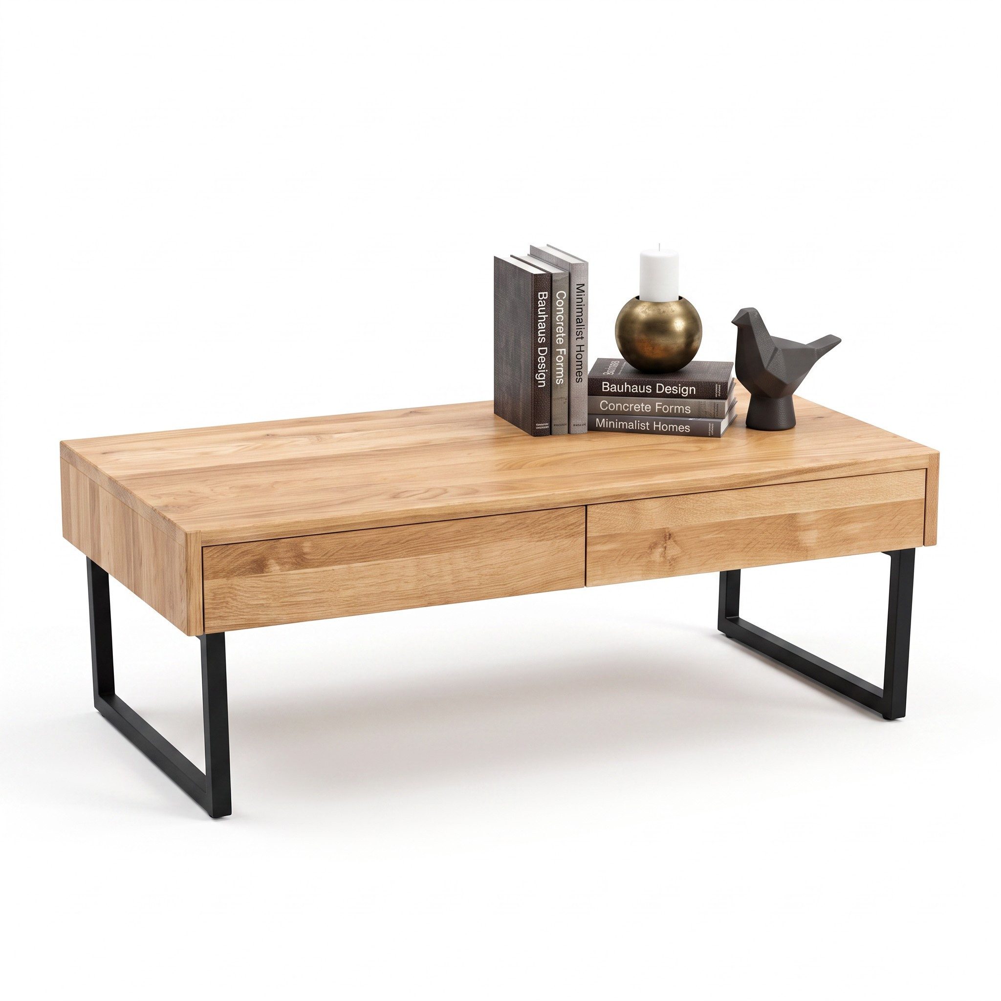 bv-vertrieb Couchtisch Couchtisch 110x35x60 Wohnzimmertisch Sofatisch Wildeiche #4548, 2 Schubladen