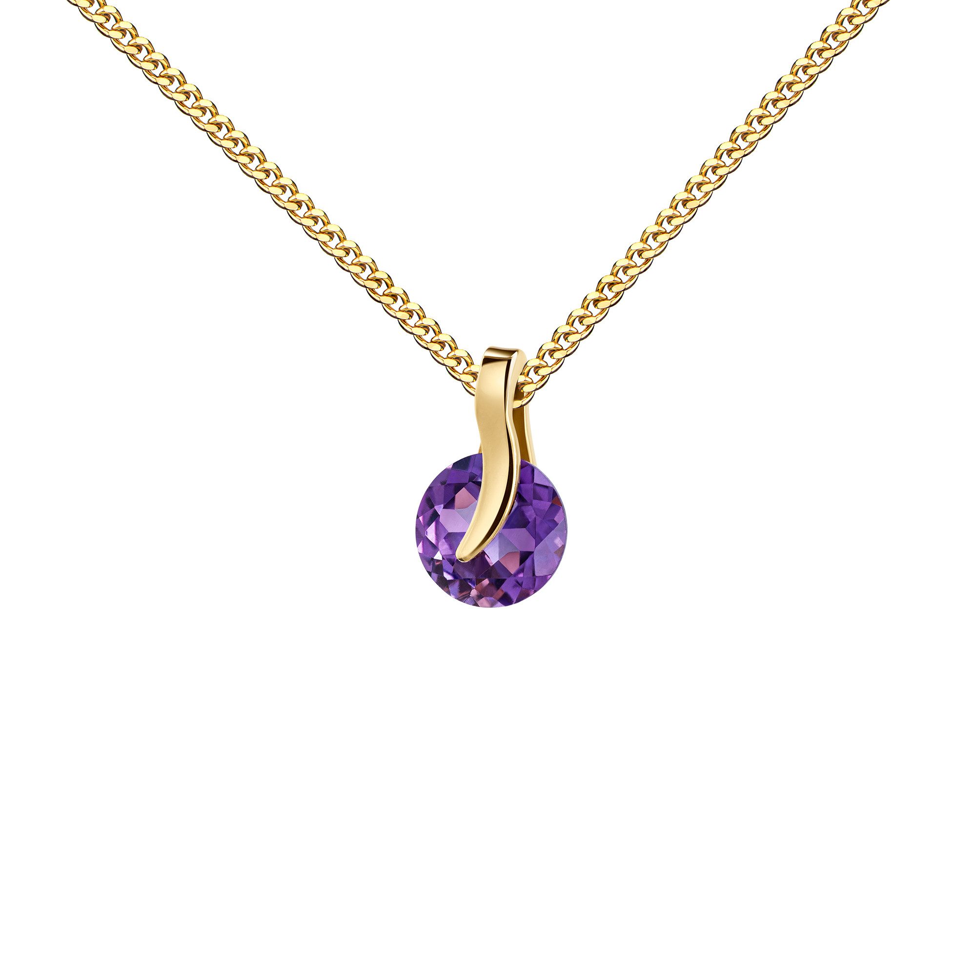 JEVELION Kette mit Anhänger Amethyst Edelstein günstig online kaufen