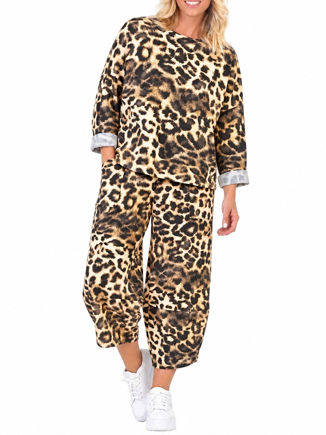 simaranda Jogginganzug Damen Jogginganzug 6172 36-42 Leo