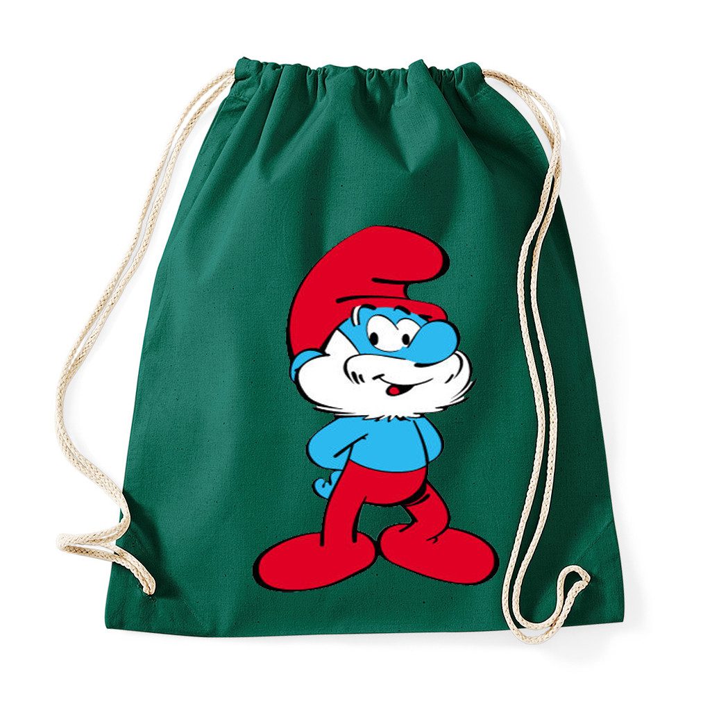 Turnbeutel PapaSchlumpf Turnbeutel Print Kultfigur Comic Retro Tasche
