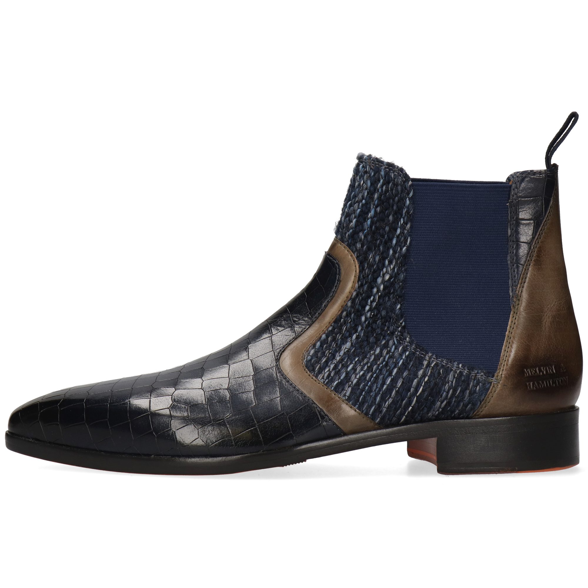Melvin & Hamilton Lewis 26 Leder-Chelsea Boots für Herren Stiefelette Flache Absätze, Echtes Leder, Vegetabile Gerbung