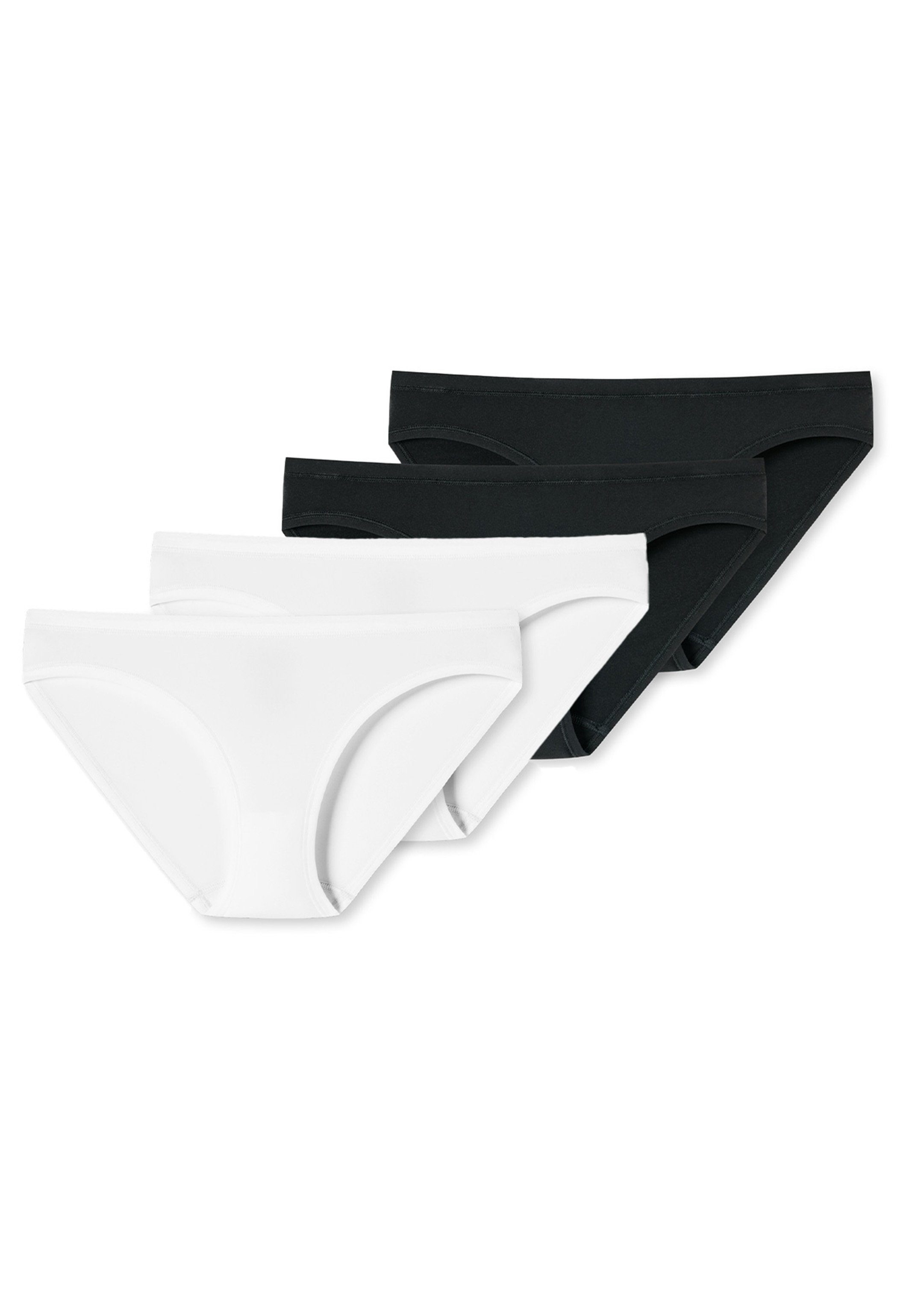 uncover by SCHIESSER Minislip 4er Pack Basic (Spar-Set, 4-St) Mini Slip - Besonders leichtes Material Schwarz / Weiß