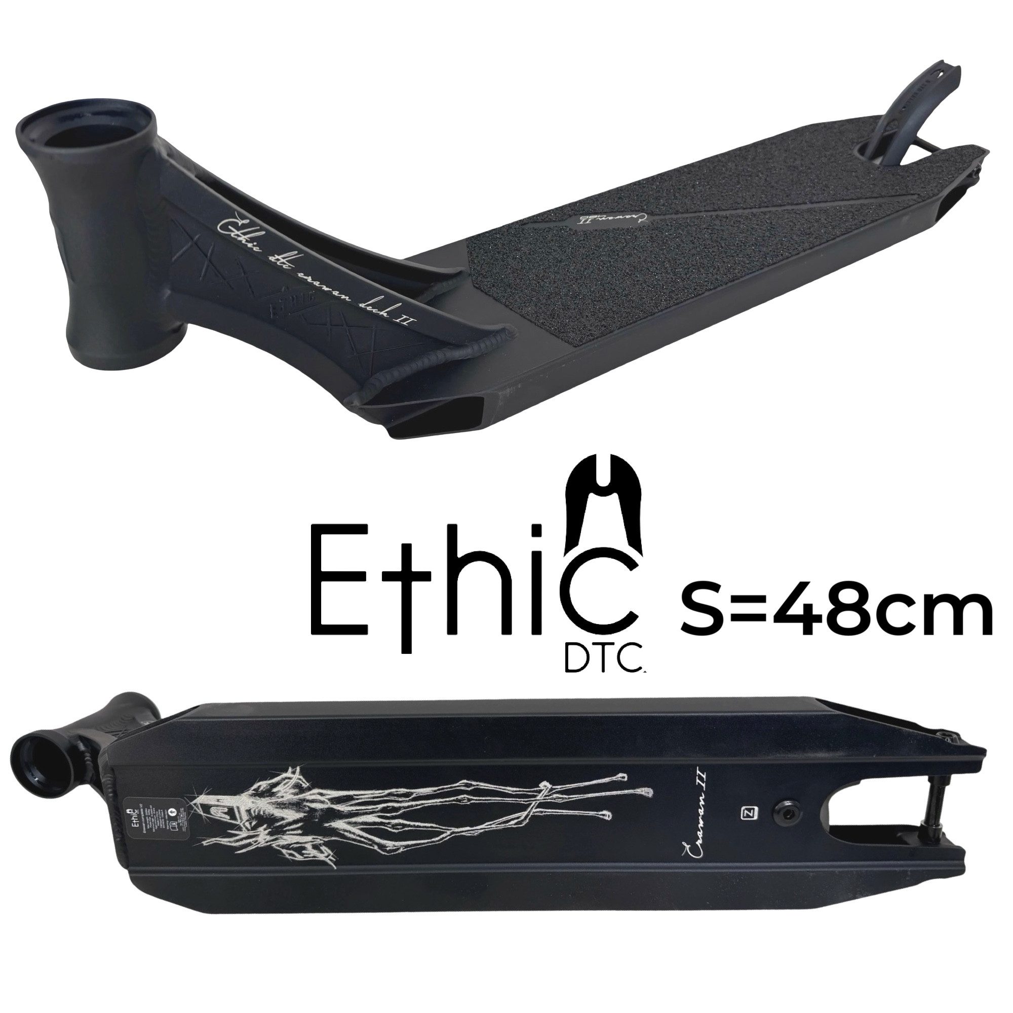 Ethic DTC Stuntscooter Ethic DTC Erawan V2 Stunt-Scooter Park Deck 48cm 1252g Schwarz