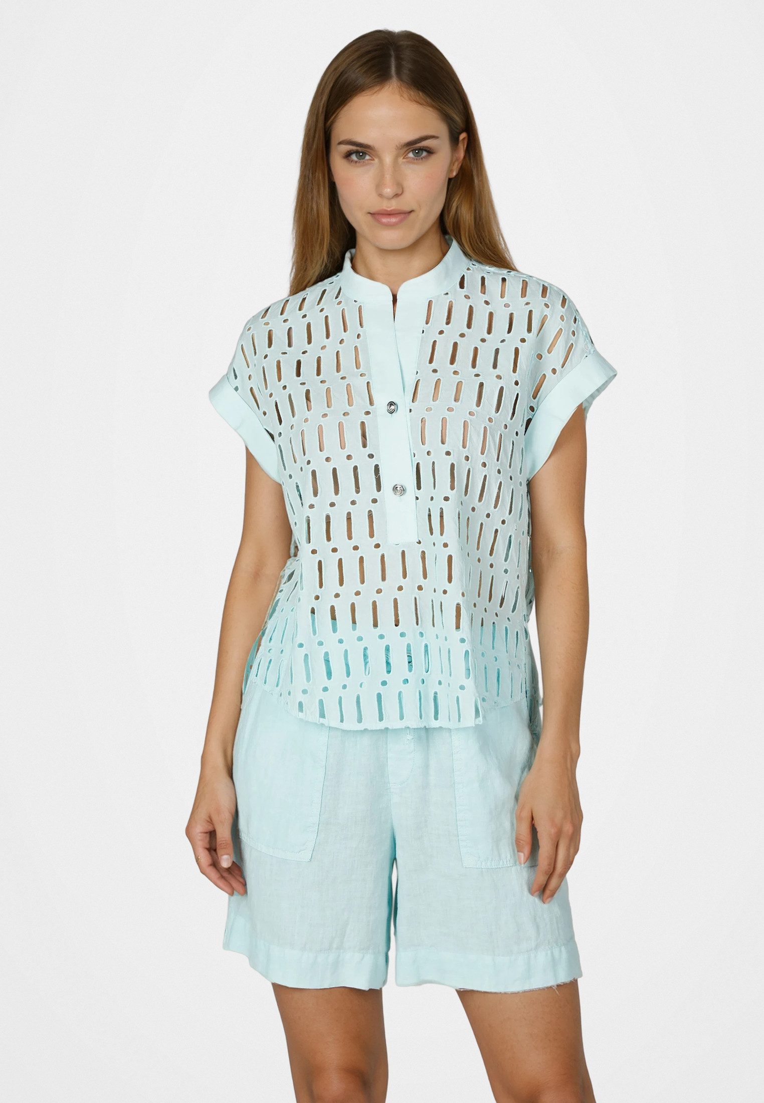 MARC AUREL Hemdbluse aus Lochstickerei