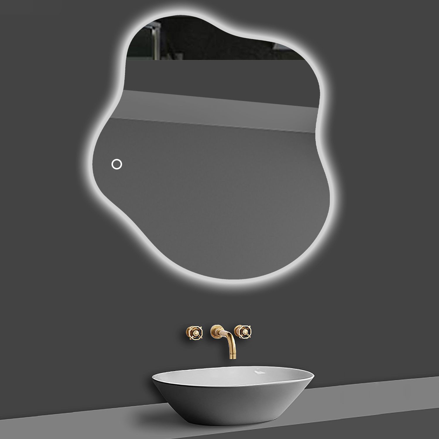 duschspa Badspiegel Spiegel mit LED Beleuchtung dimmbar 40-120cm, Touch oder Wandschalter
