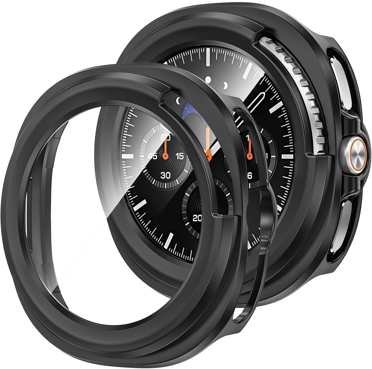 MSM Smartwatch-Hülle Hülle für Samsung Galaxy Watch 8 Classic 46mm Schutzglas Panzerfolie