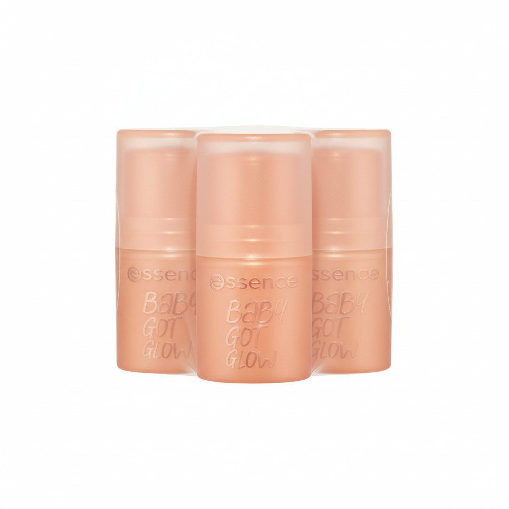 Essence Highlighter BABY GOT GLOW highlighter stick, 3-tlg., 3-tlg., Balm-Textur, aufhellend, leichte Deckkraft, alle Hauttypen