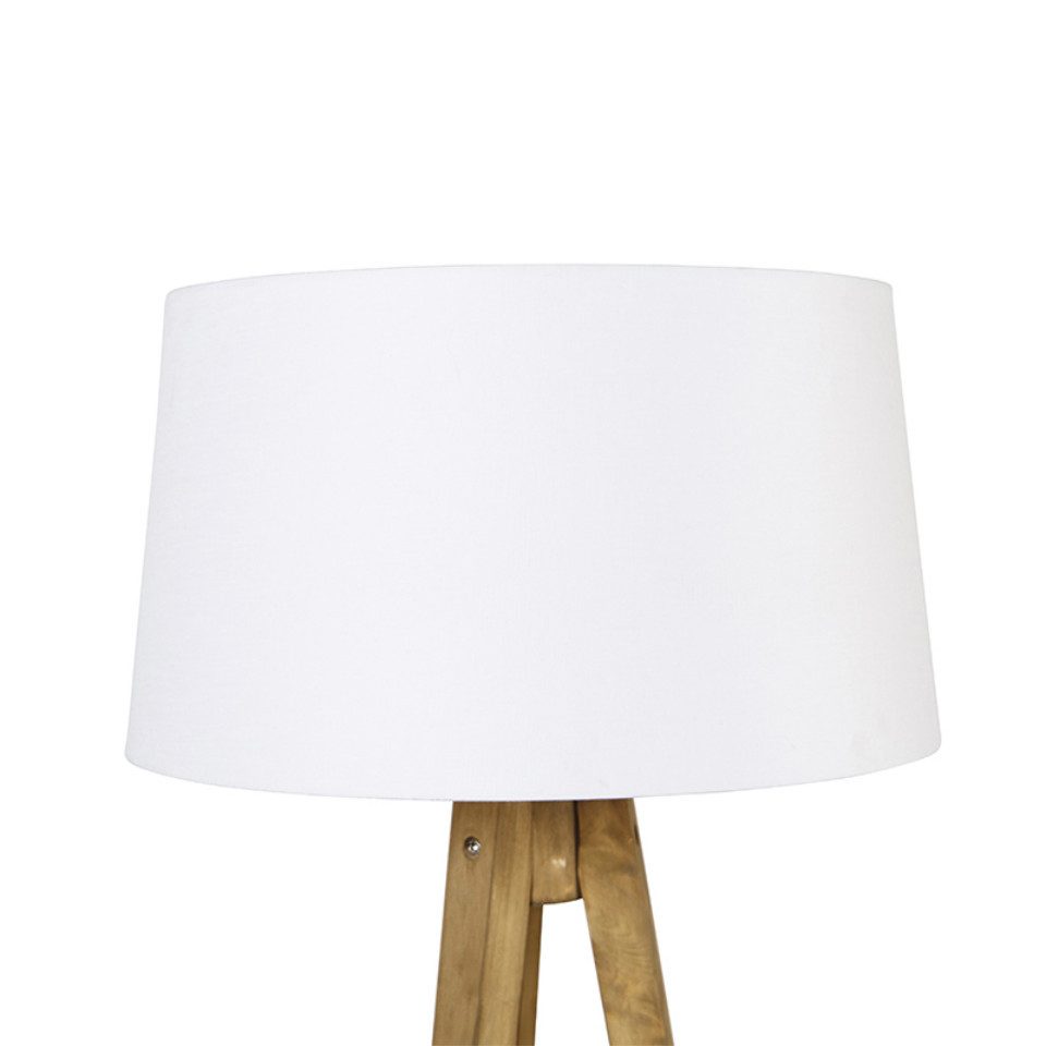 Qazqa Stehlampe Tripod_classic, ohne Leuchtmittel, E27, Weiß, Landhaus, Hol günstig online kaufen