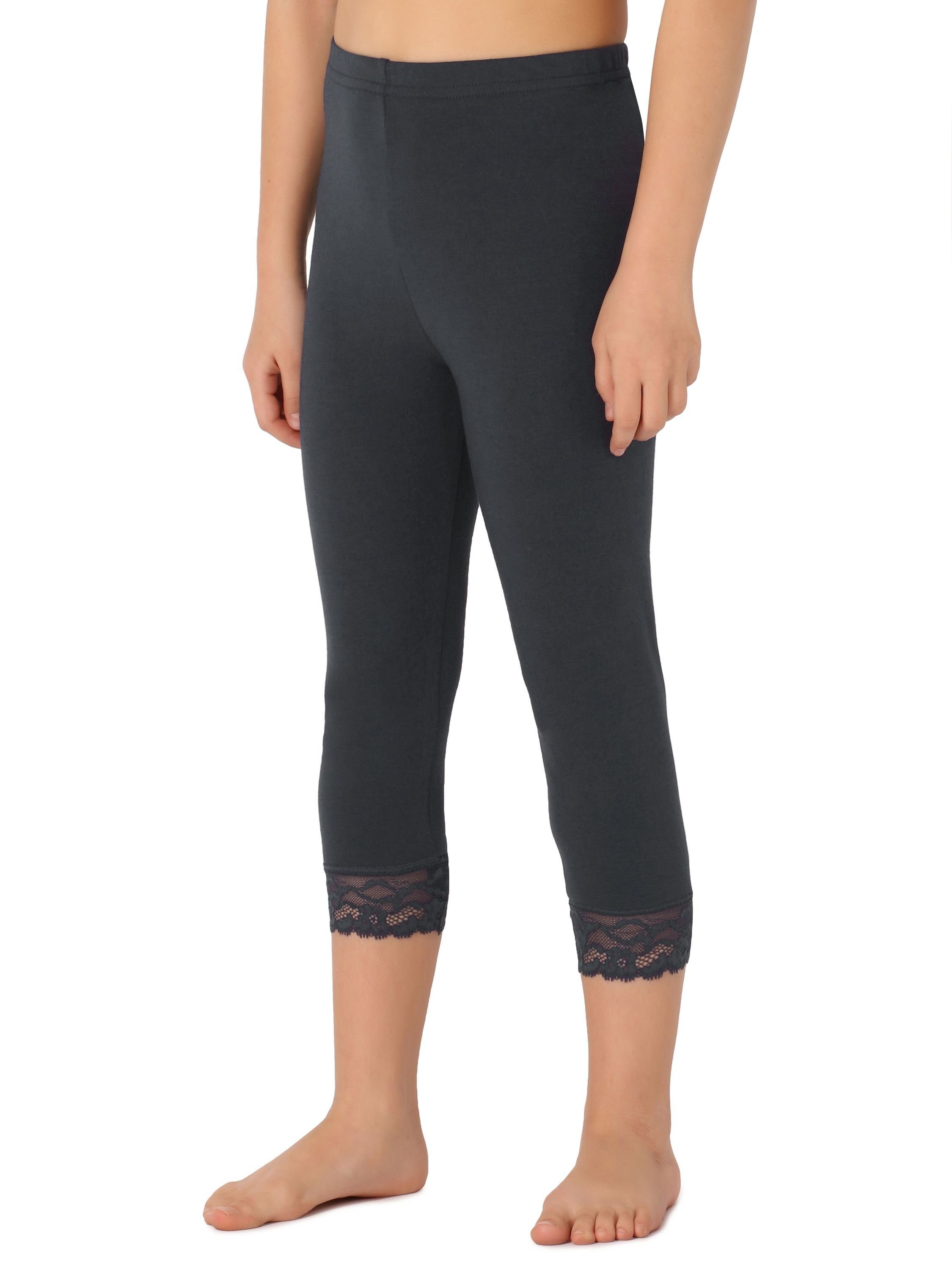 Merry Style Leggings Mädchen 3/4 Capri Leggings MS10-293 (1-tlg) elastischer Bund Graphite