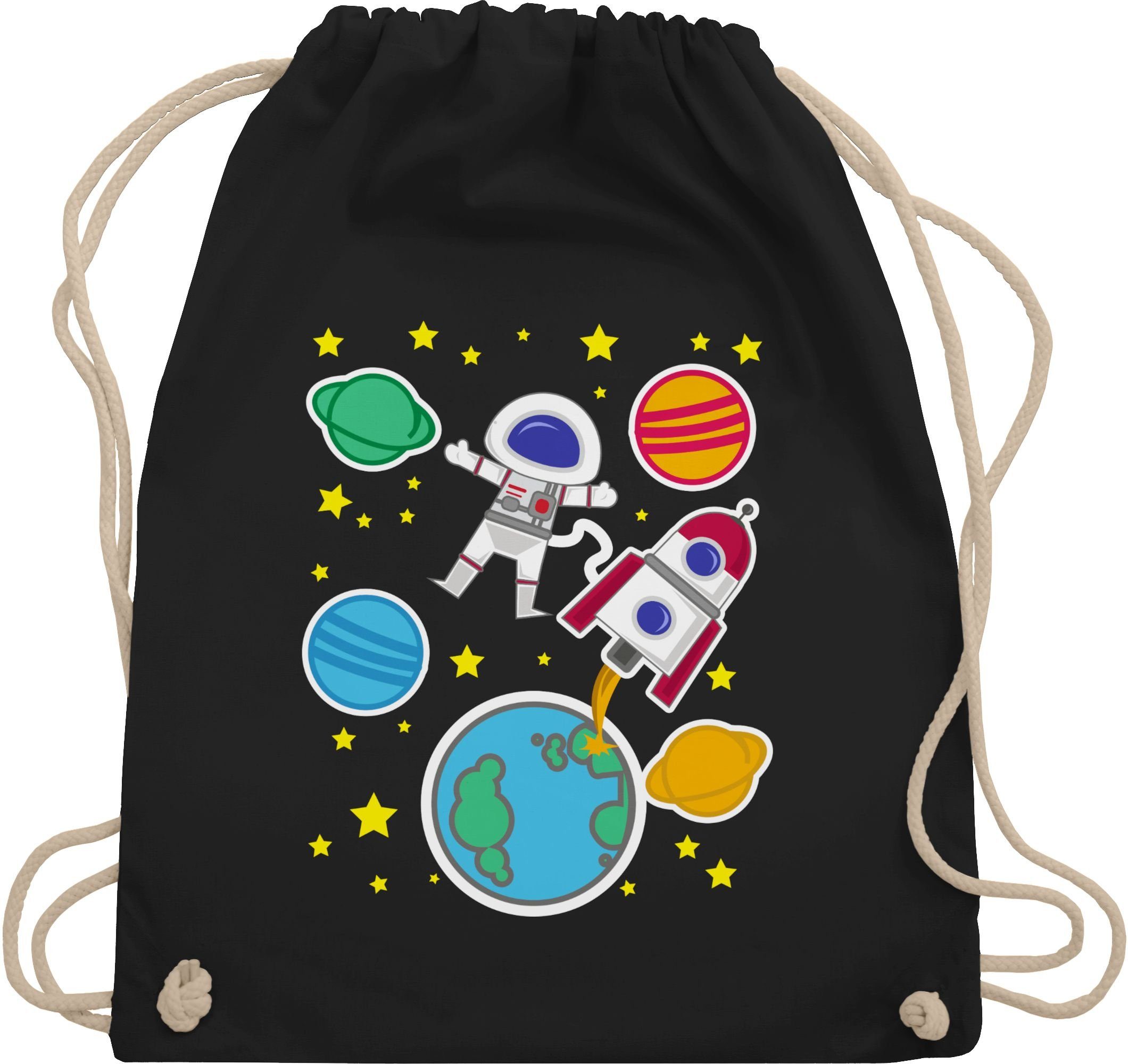 Shirtracer Turnbeutel Weltall mit Astronaut, Kindermotive