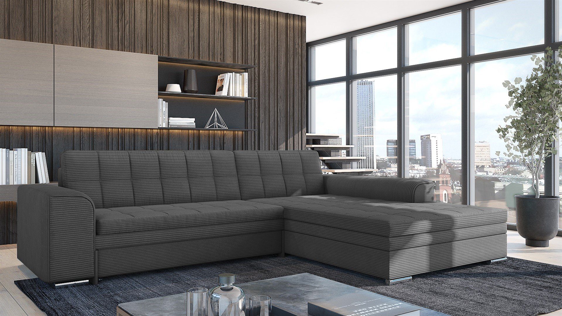 Fun Möbel Ecksofa Sofa SARRA Ottomane günstig online kaufen