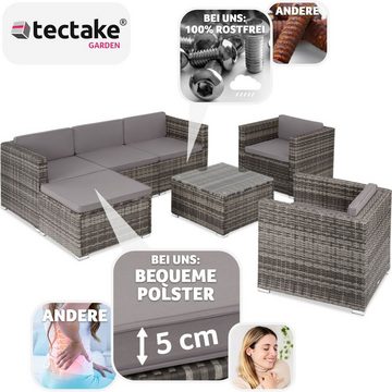 tectake Loungeset Lignano, (Set, 7-tlg)