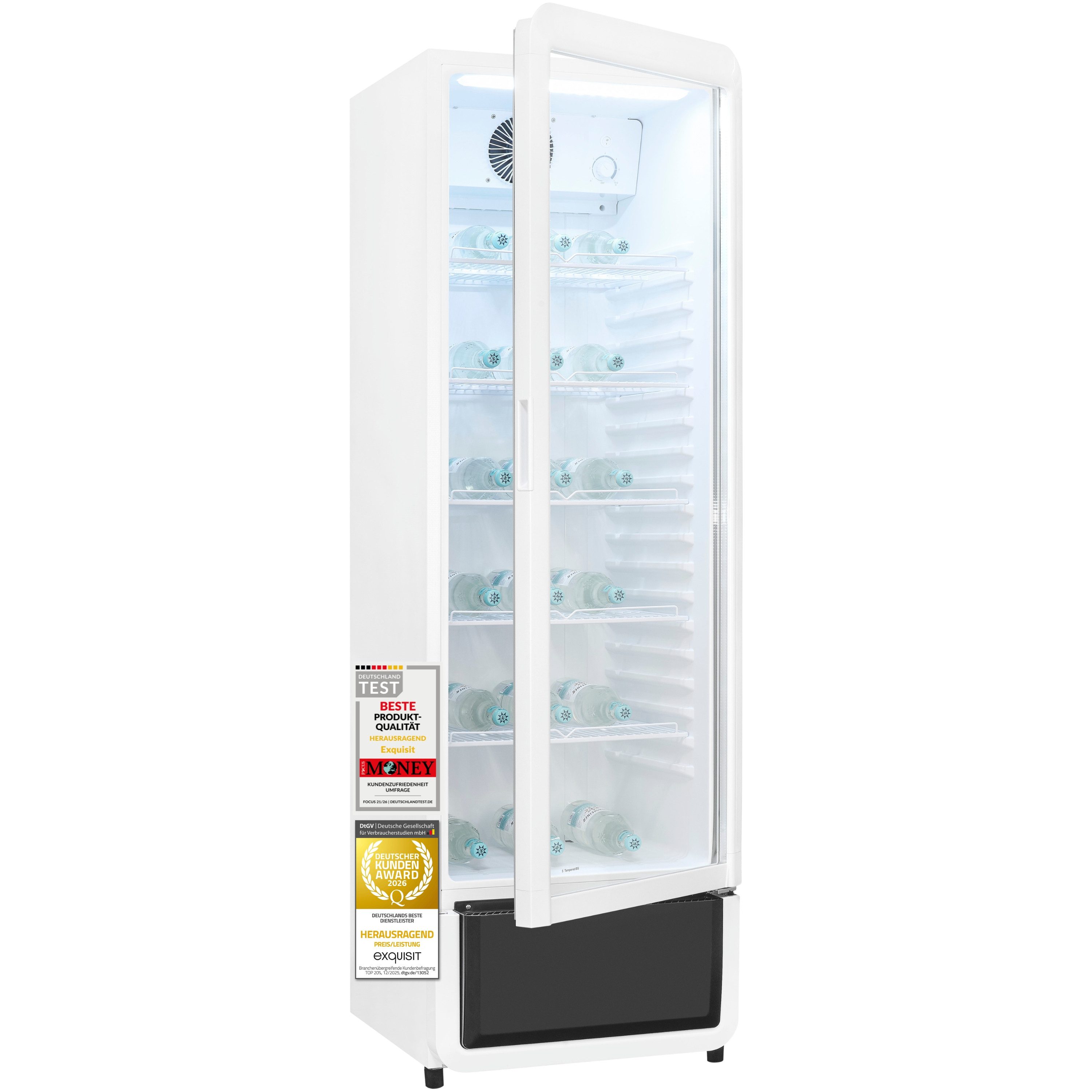 exquisit Getränkekühlschrank GKS5260-GT-431D, 172.5 cm hoch, 54 cm breit