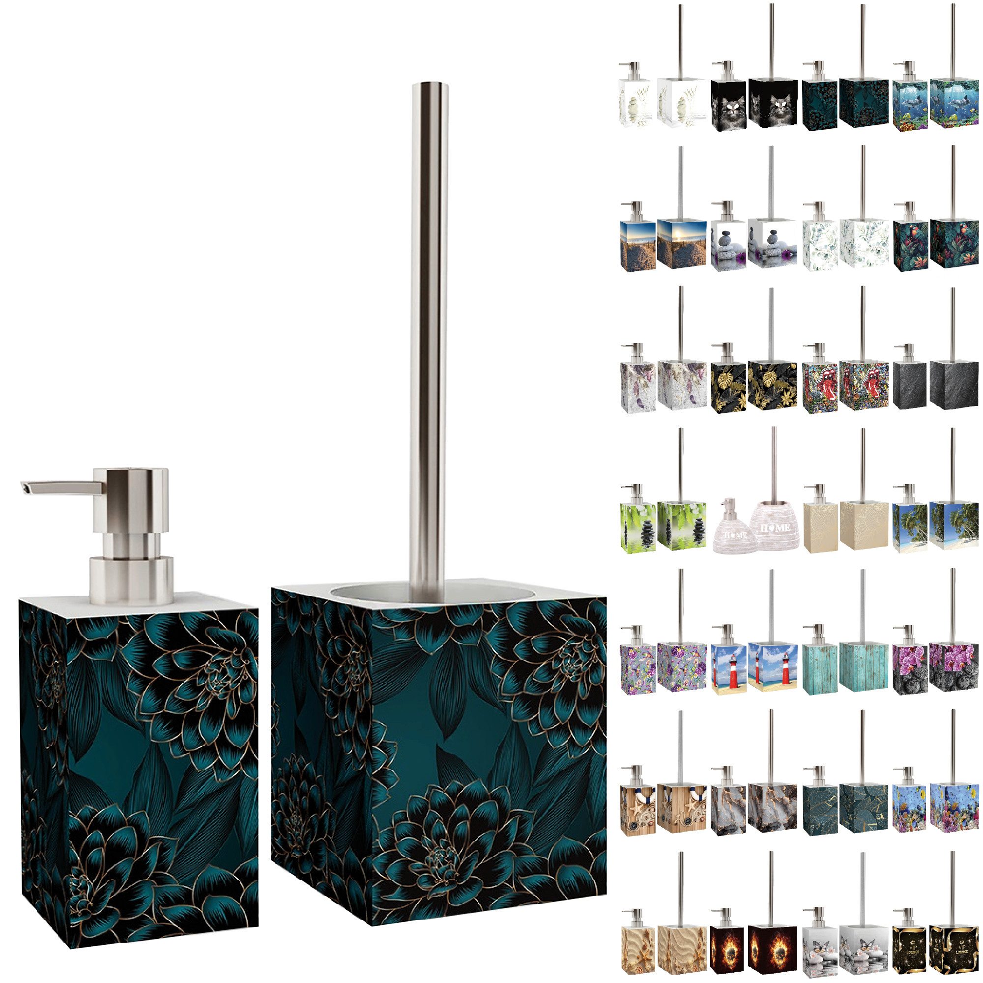 Sanilo Badaccessoire-Set mit Motiv, viele schöne Seifenspender und WC Bürst günstig online kaufen