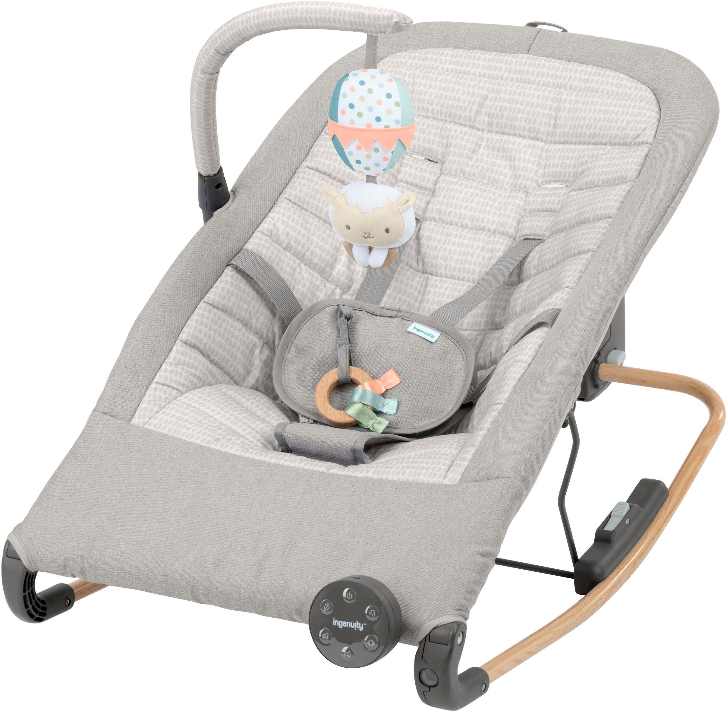 ingenuity Babywippe Keep InMotion Automatic Rocking Seat - Soulful Skies, mit Sound-Effekt