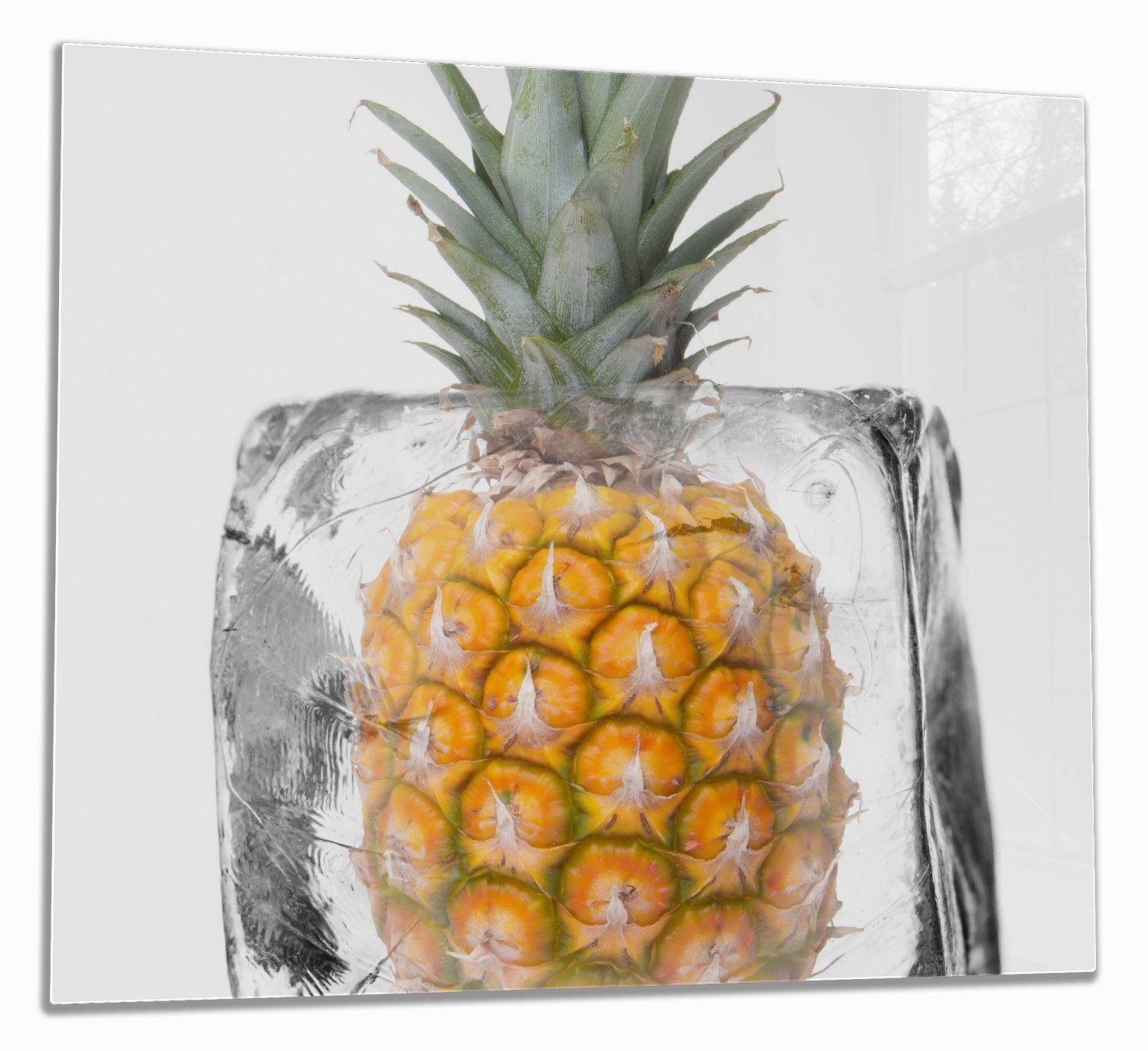 verschiedene ESG-Sicherheitsglas, Noppen), Eiswürfel inkl. 1 tlg., (Glasplatte, 5mm Ananas Größen - Herd-Abdeckplatte in Eiskaltes Obst, Wallario