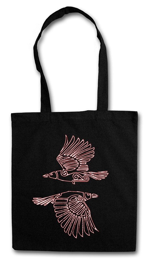 Beuteltasche Hugin And Munin III Stofftasche Odin Thor Norse Vikings Wikinger Runen