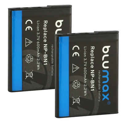 Blumax 2x NP-BN1 DSC-WX150, DSC-WX200, DSC-WX220 600 mAh Kamera-Akku