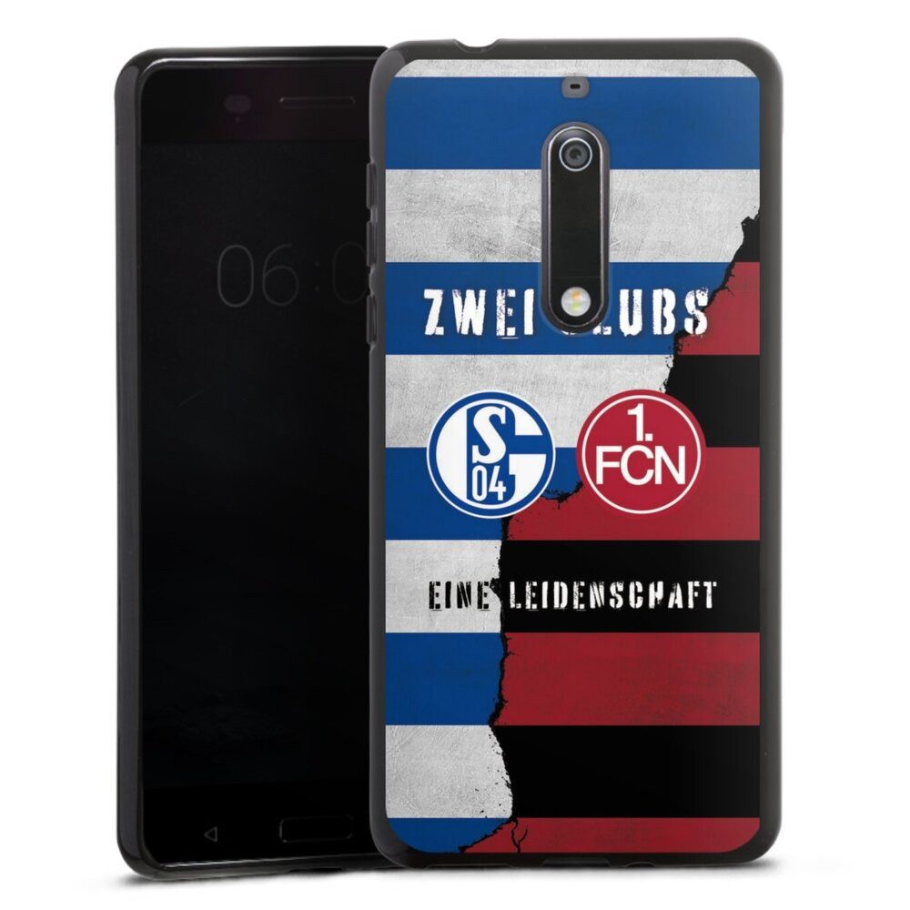 DeinDesign Handyhülle FC Schalke 04 1. FC Nürnberg Freundschaft, Nokia 5 Silikon Hülle Bumper Case Handy Schutzhülle Smartphone Cover