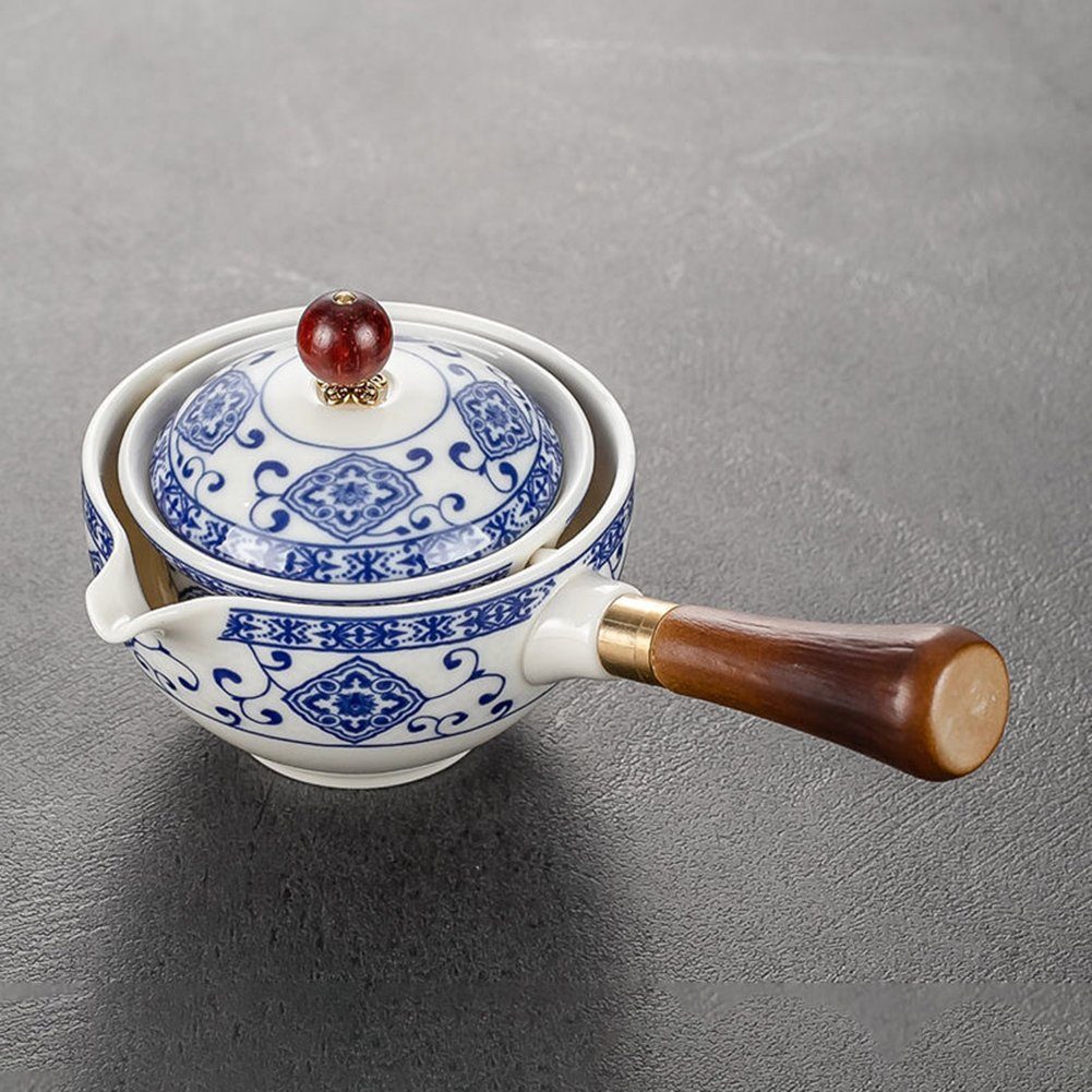 Blusmart Teekanne 360° Drehbarer Teekocher Teekanne Chinesischer, Aus Porzellan