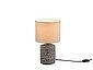 meineWunschleuchte LED Nachttischlampe, kleine Keramik Tisch-Lampe skandi-navisch mit Stoff-Lampenschirm in Beige, Landhaus-Stil für Fensterbank, Bild 2