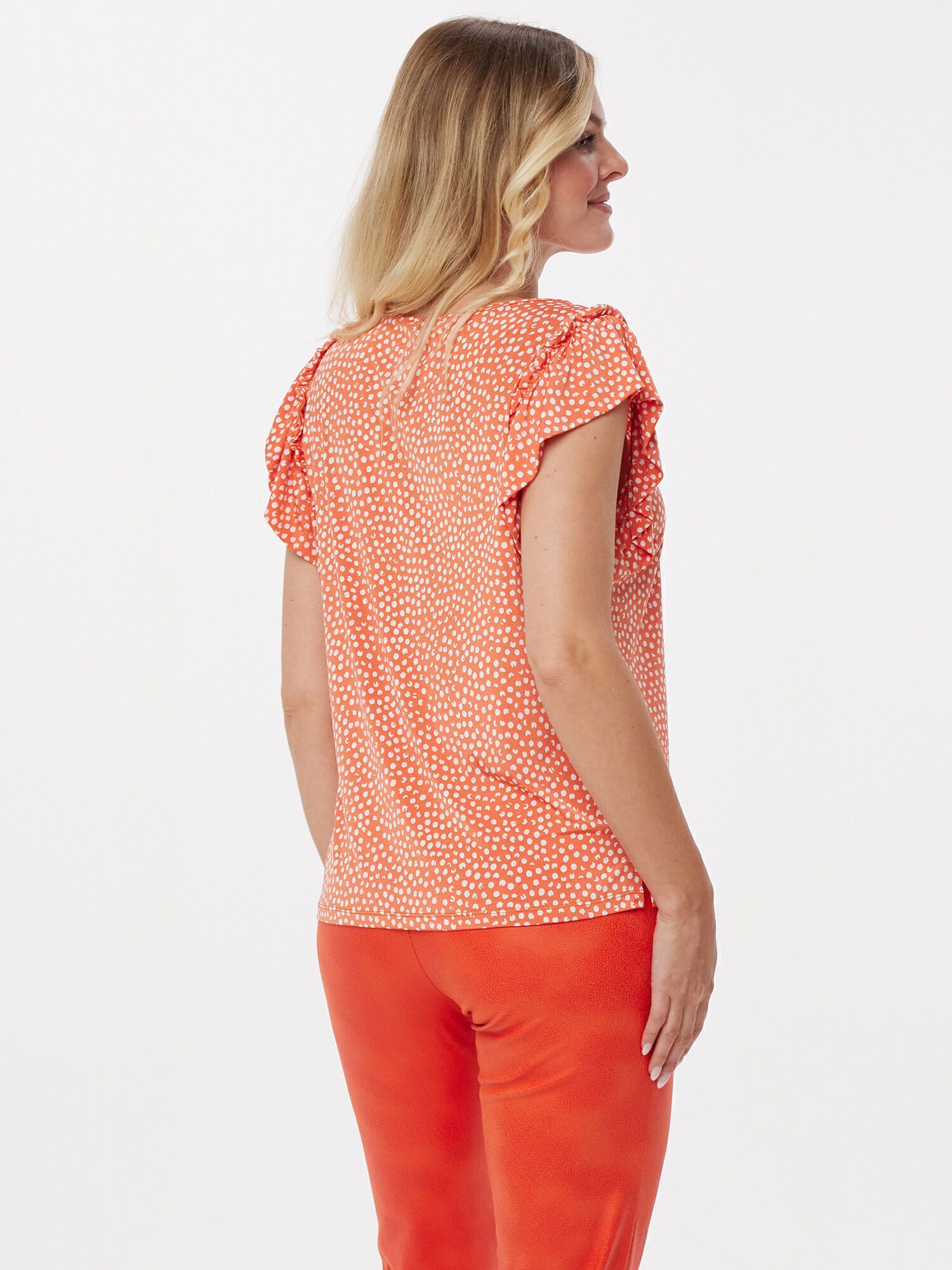 MONACO blue Langarmshirt Kurzarmshirt Figurumspielend mit Flügelärmeln